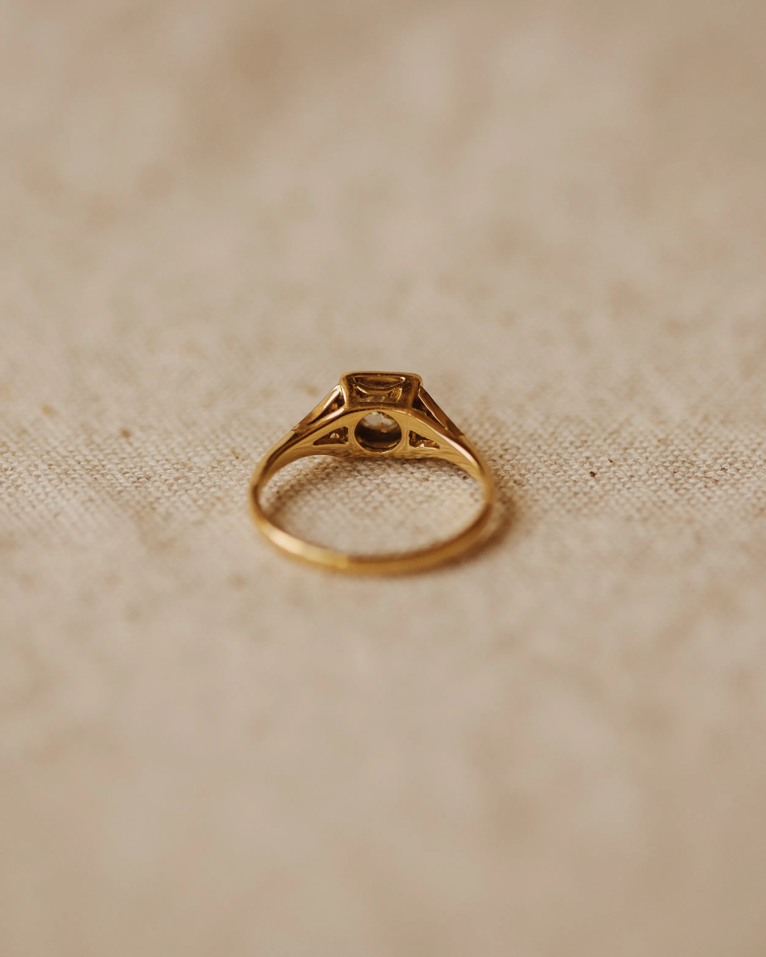 Priscilla Antique 18ct Gold Art Deco Diamond Ring sold by Rock n Rose product image thumbnail 5