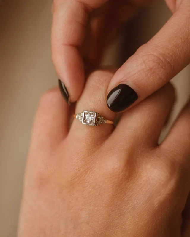 Priscilla Antique 18ct Gold Art Deco Diamond Ring sold by Rock n Rose