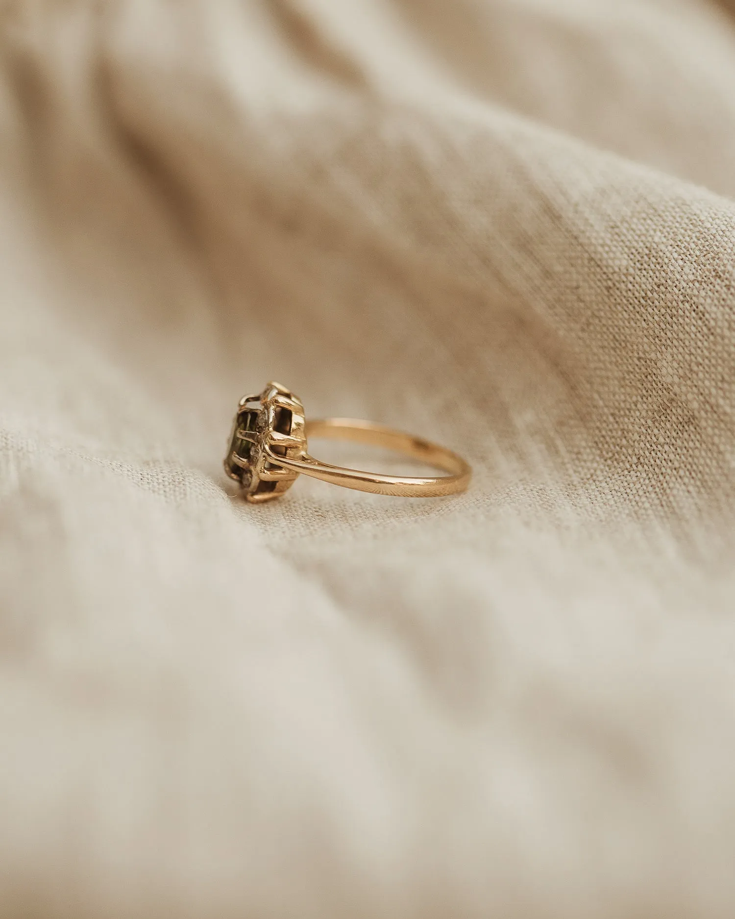 Dahlia 9ct Gold Tourmaline & Diamond Ring sold by Rock n Rose product image thumbnail 5