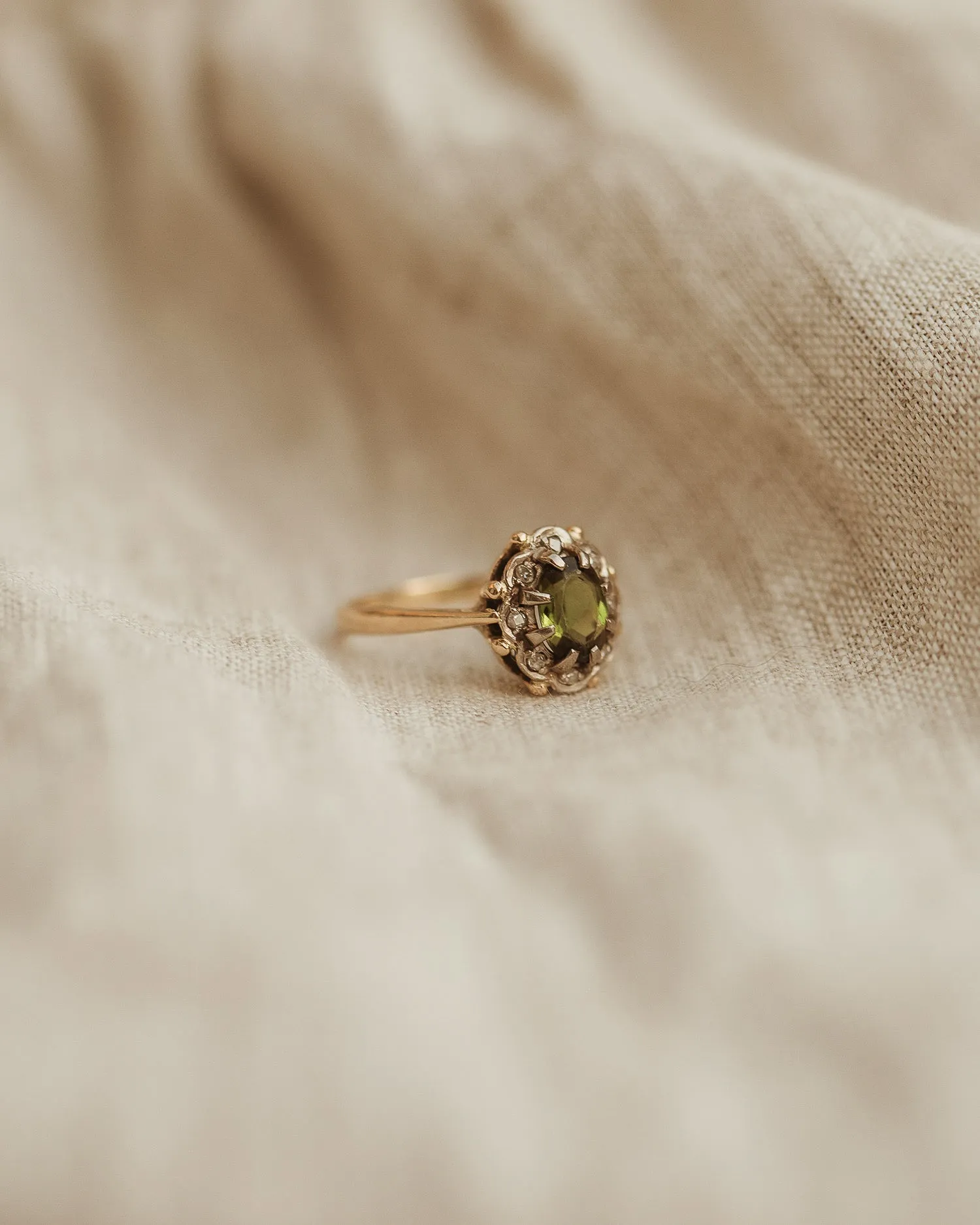 Dahlia 9ct Gold Tourmaline & Diamond Ring sold by Rock n Rose product image thumbnail 3