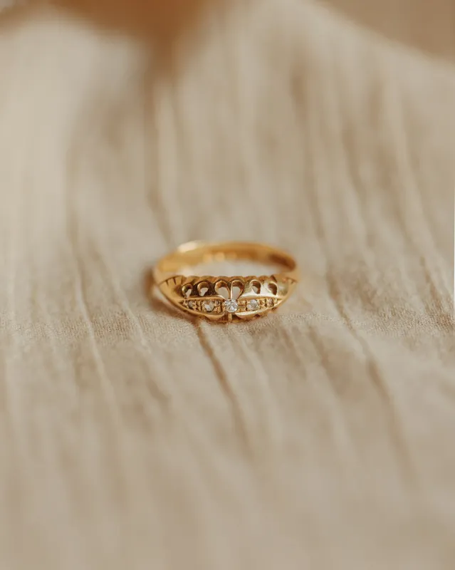 Idella 1918 18ct Gold Diamond Ring sold by Rock n Rose