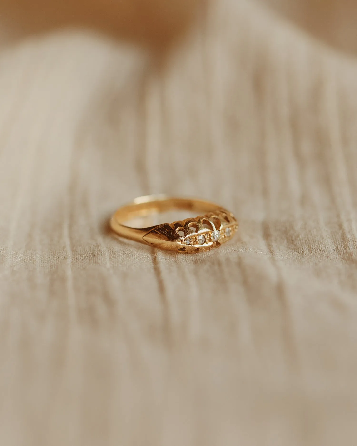 Idella 1918 18ct Gold Diamond Ring sold by Rock n Rose product image thumbnail 3