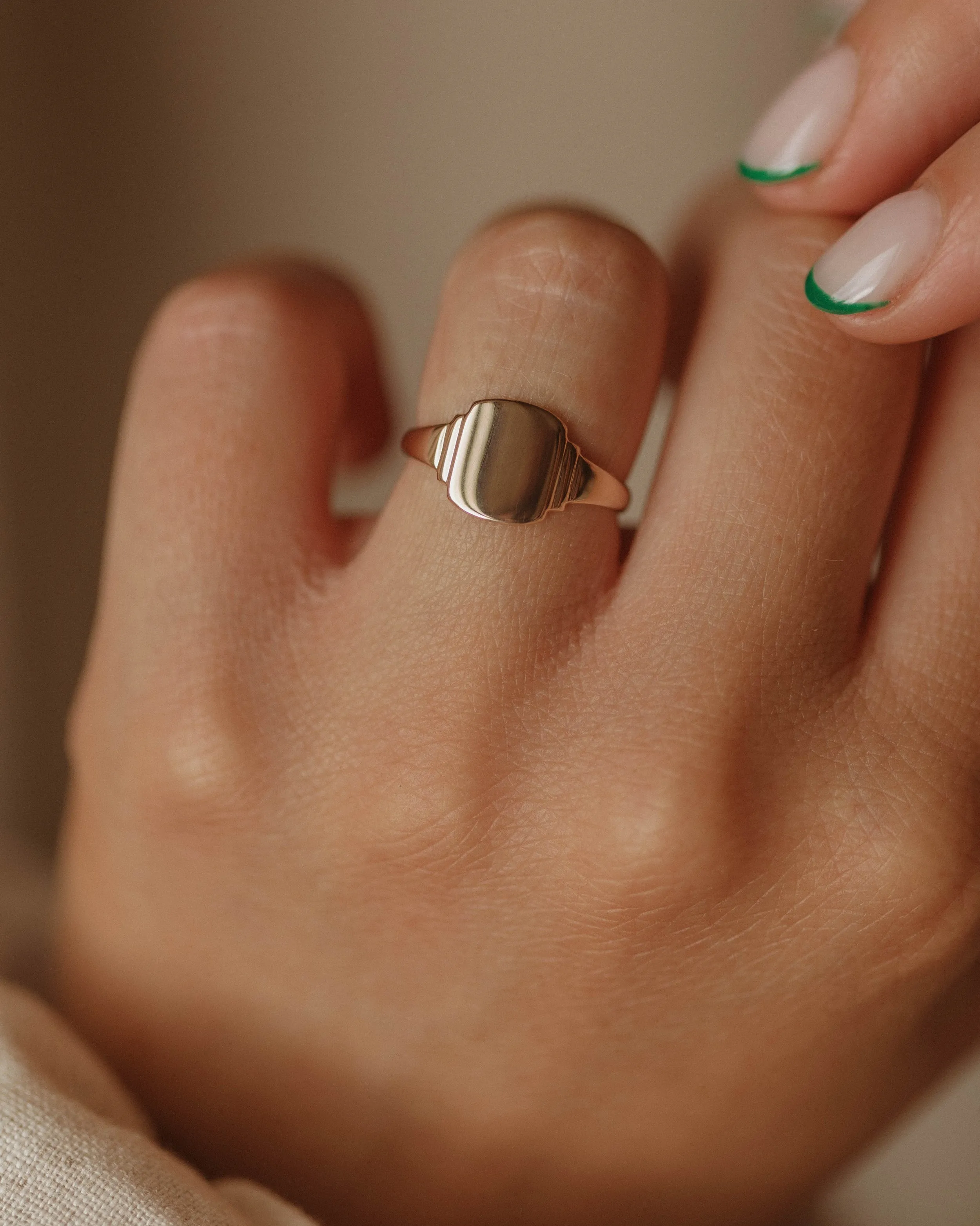 Clementine Vintage 9ct Gold Signet Ring sold by Rock n Rose