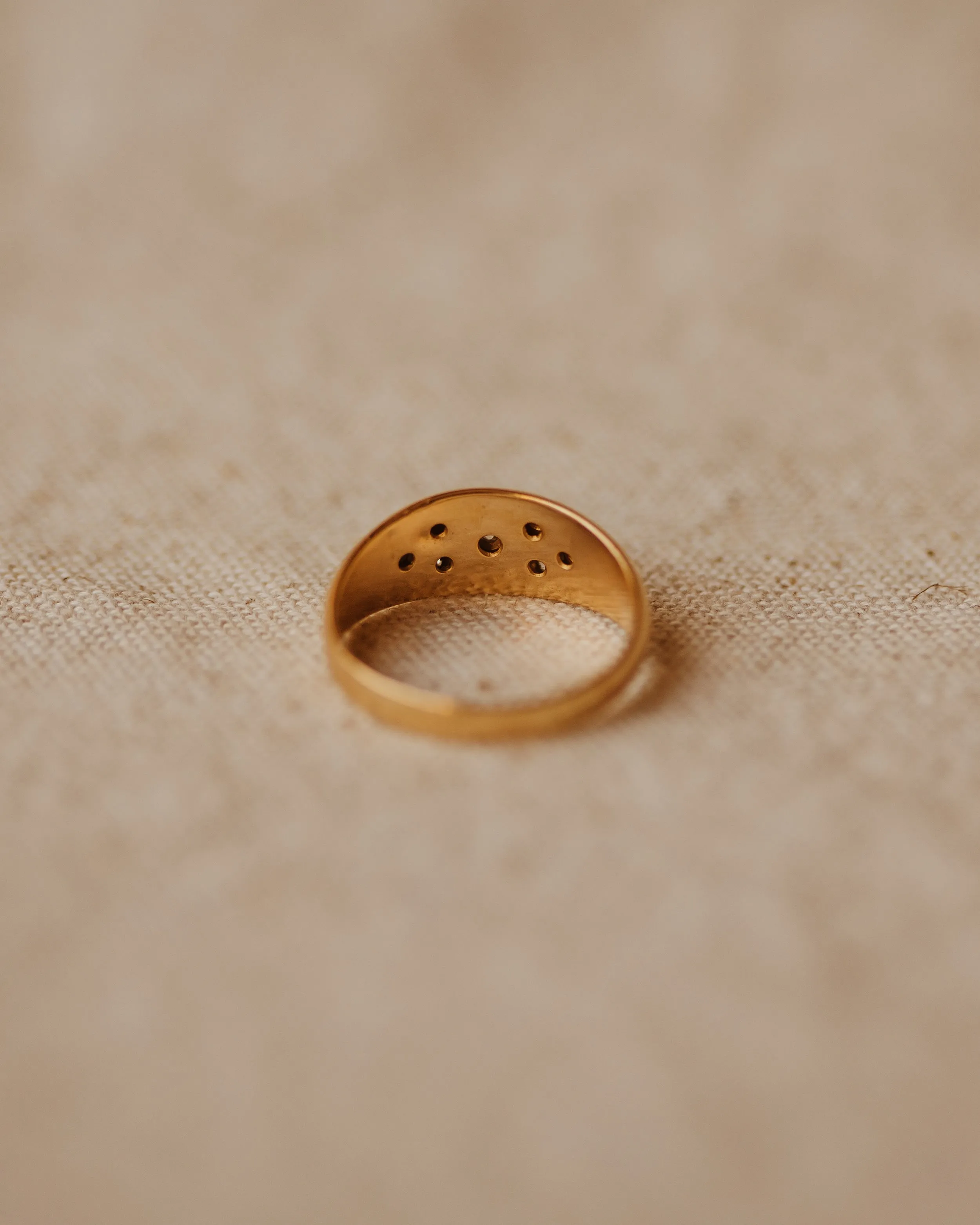 Dulcie Antique 18ct Gold Star Set Diamond Gypsy Ring sold by Rock n Rose product image thumbnail 5