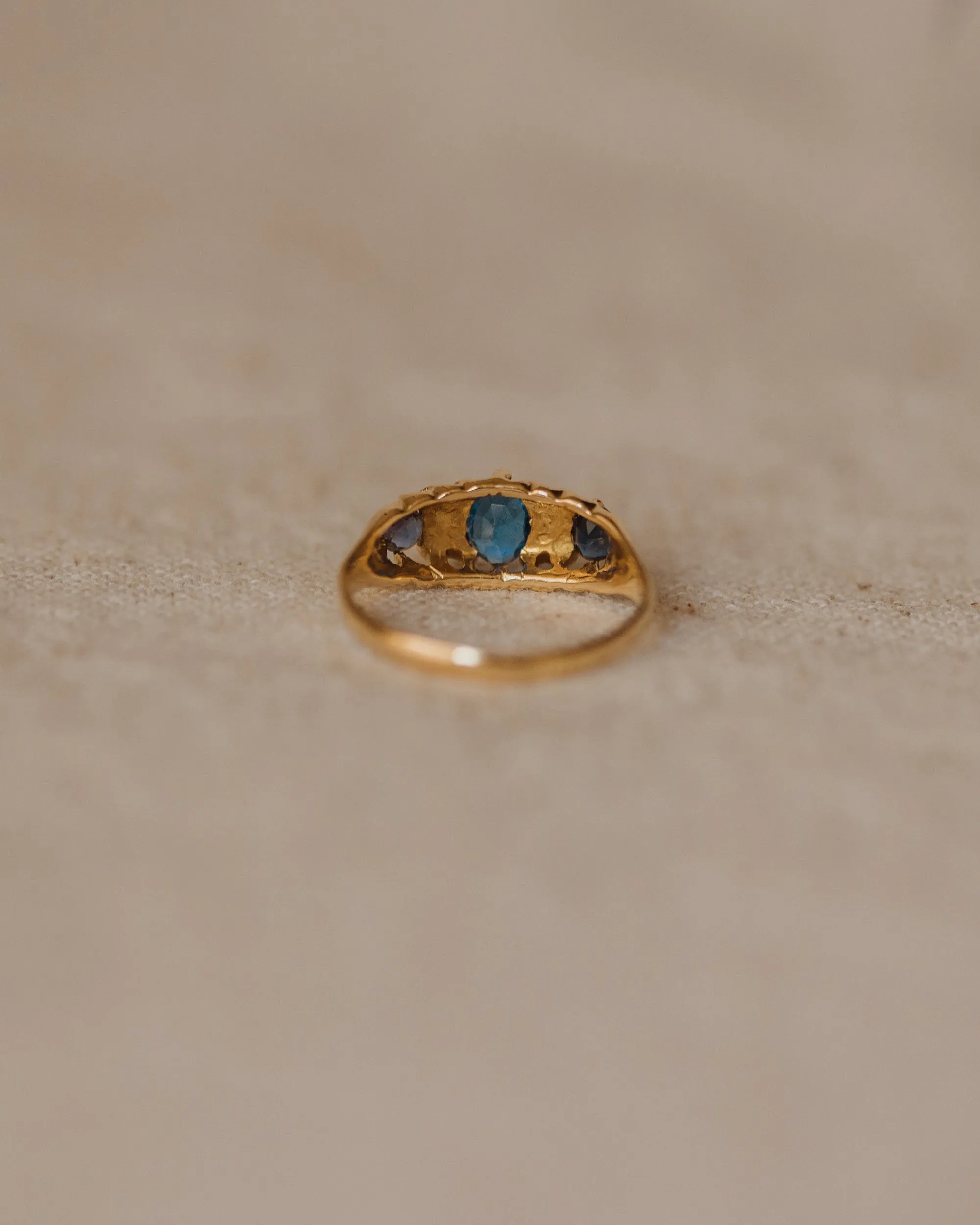 Esther 1919 18ct Gold Paste & Diamond Trilogy Ring sold by Rock n Rose product image thumbnail 5