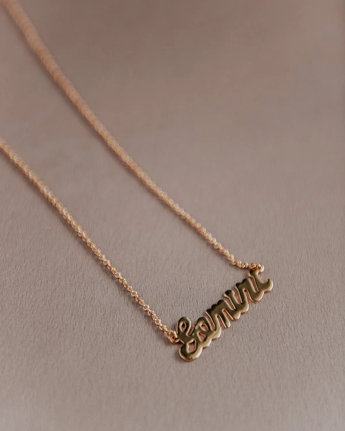 Gemini Zodiac Nameplate Necklace sold by Rock n Rose product image thumbnail 4