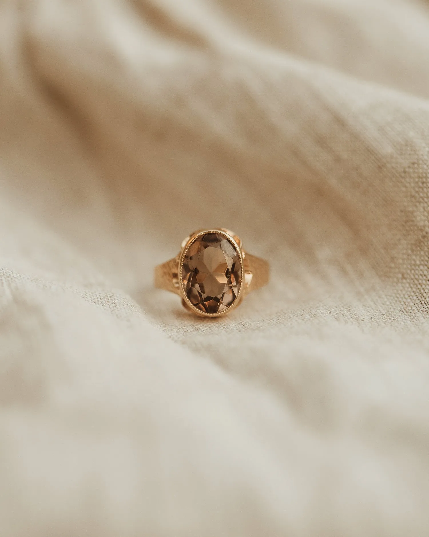 Joana 9ct Gold Smoky Quartz Ring sold by Rock n Rose