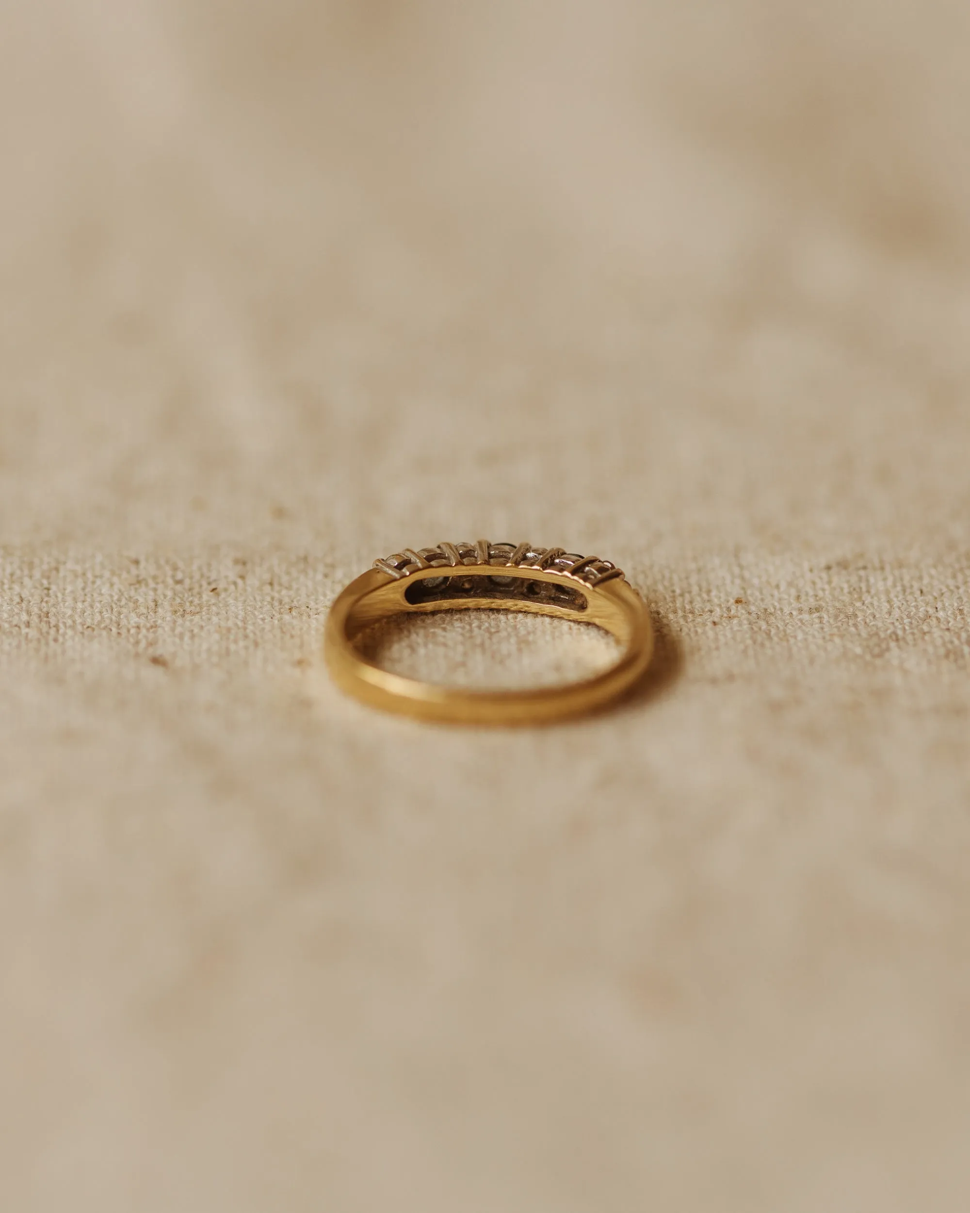 Alina Vintage 9ct Gold Aquamarine & Diamond Ring sold by Rock n Rose product image thumbnail 4