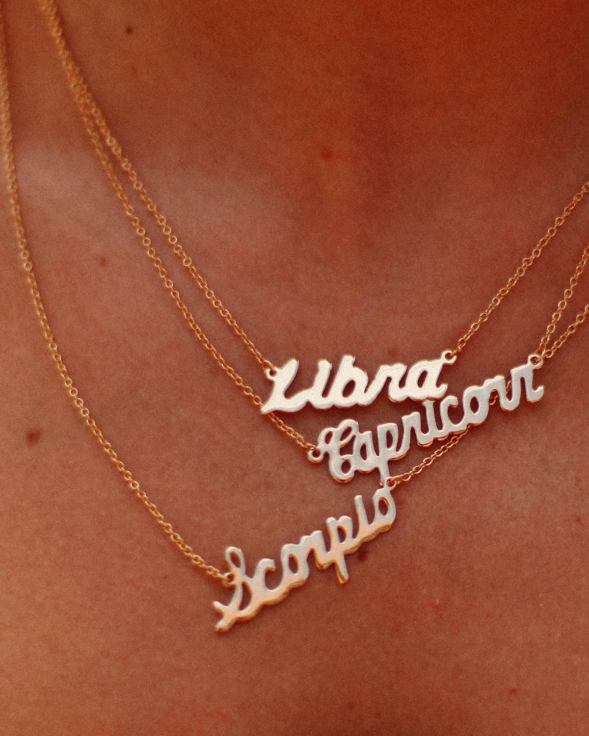 Scorpio Zodiac Nameplate Necklace sold by Rock n Rose product image thumbnail 2
