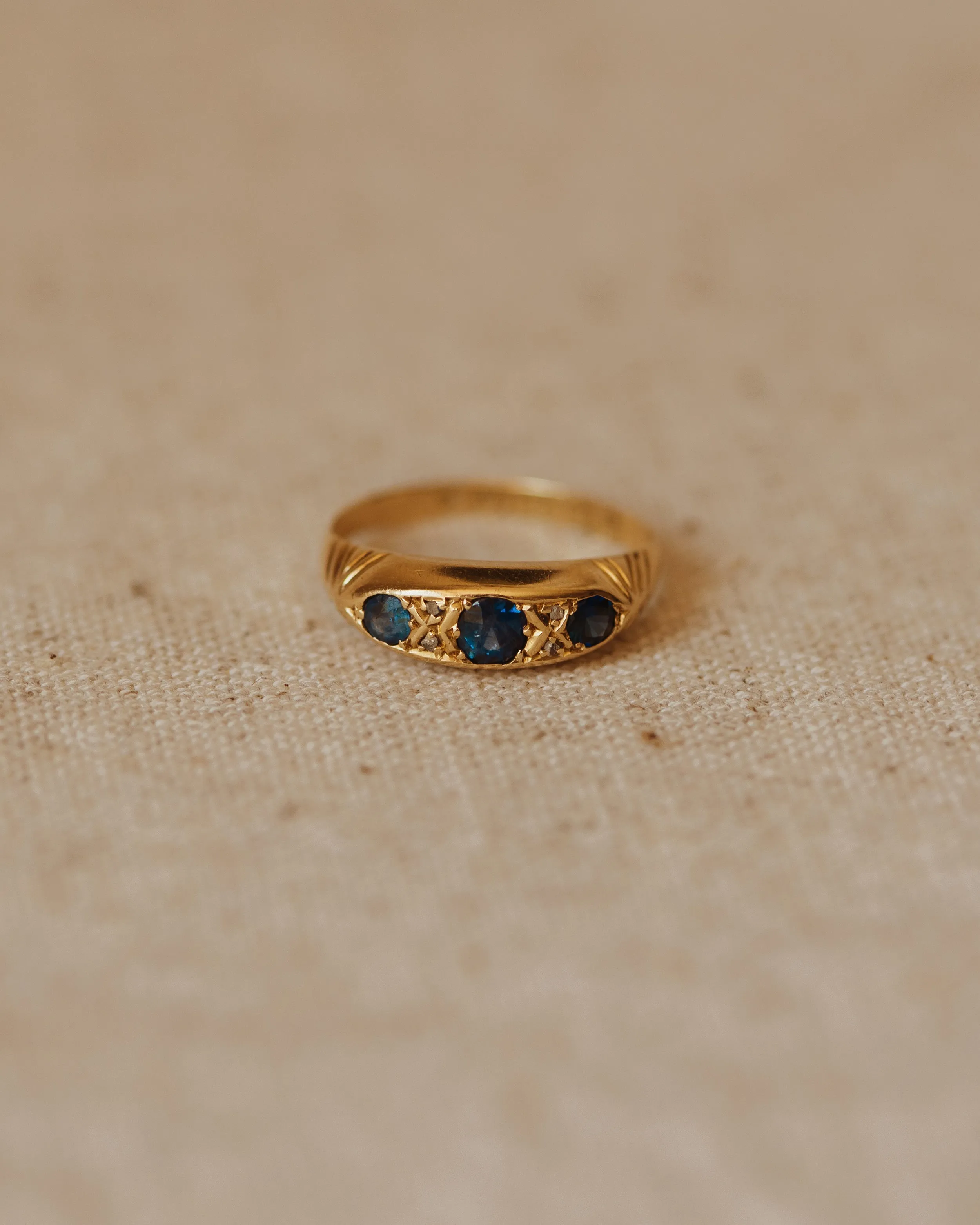 Nora 1901 18ct Gold Sapphire & Diamond Ring sold by Rock n Rose