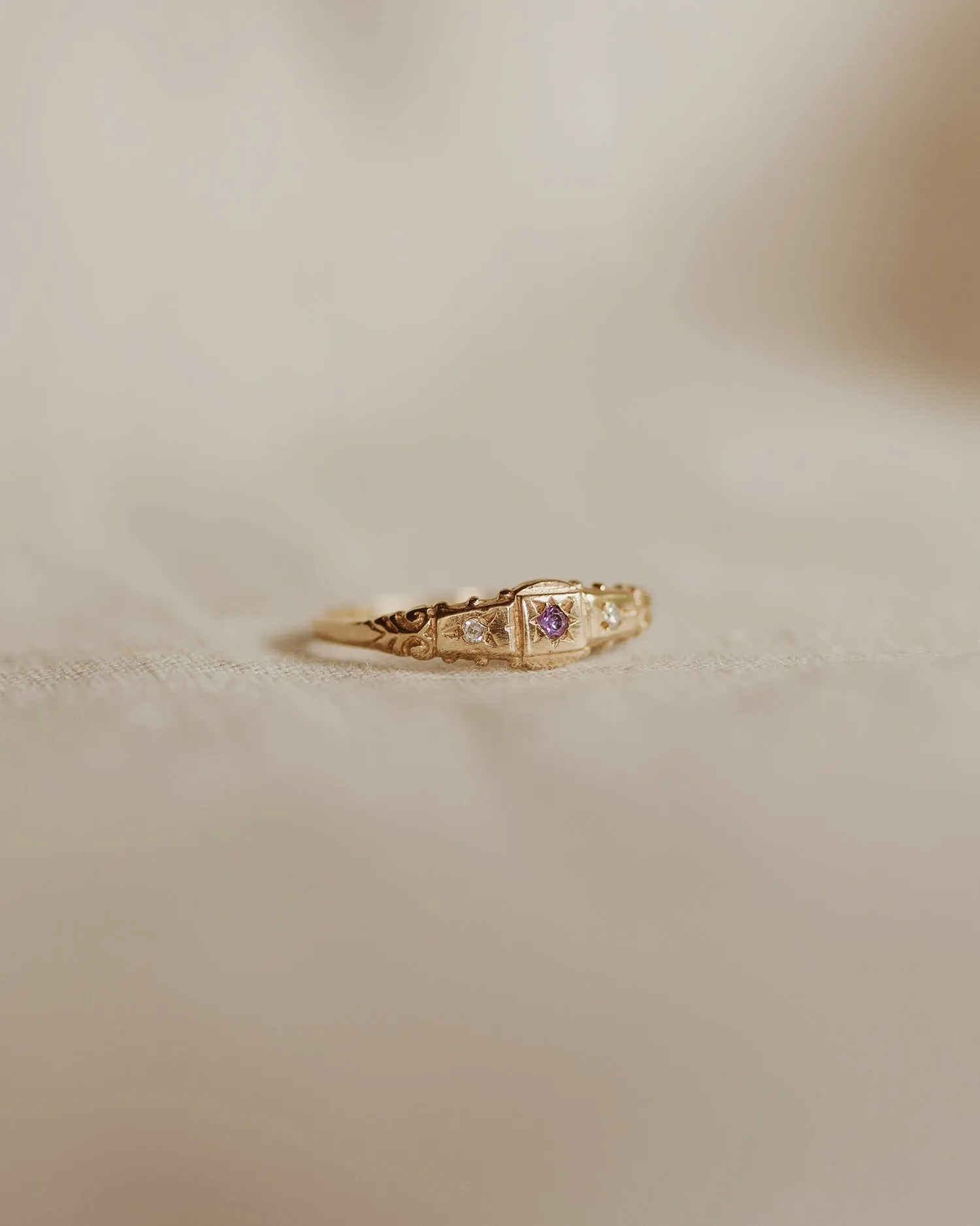 Hazel 9ct Gold Amethyst Ring sold by Rock n Rose product image thumbnail 5