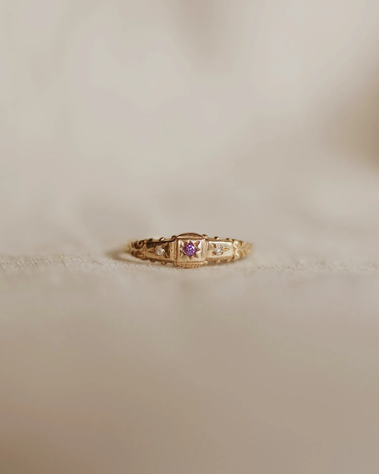 Hazel 9ct Gold Amethyst Ring sold by Rock n Rose