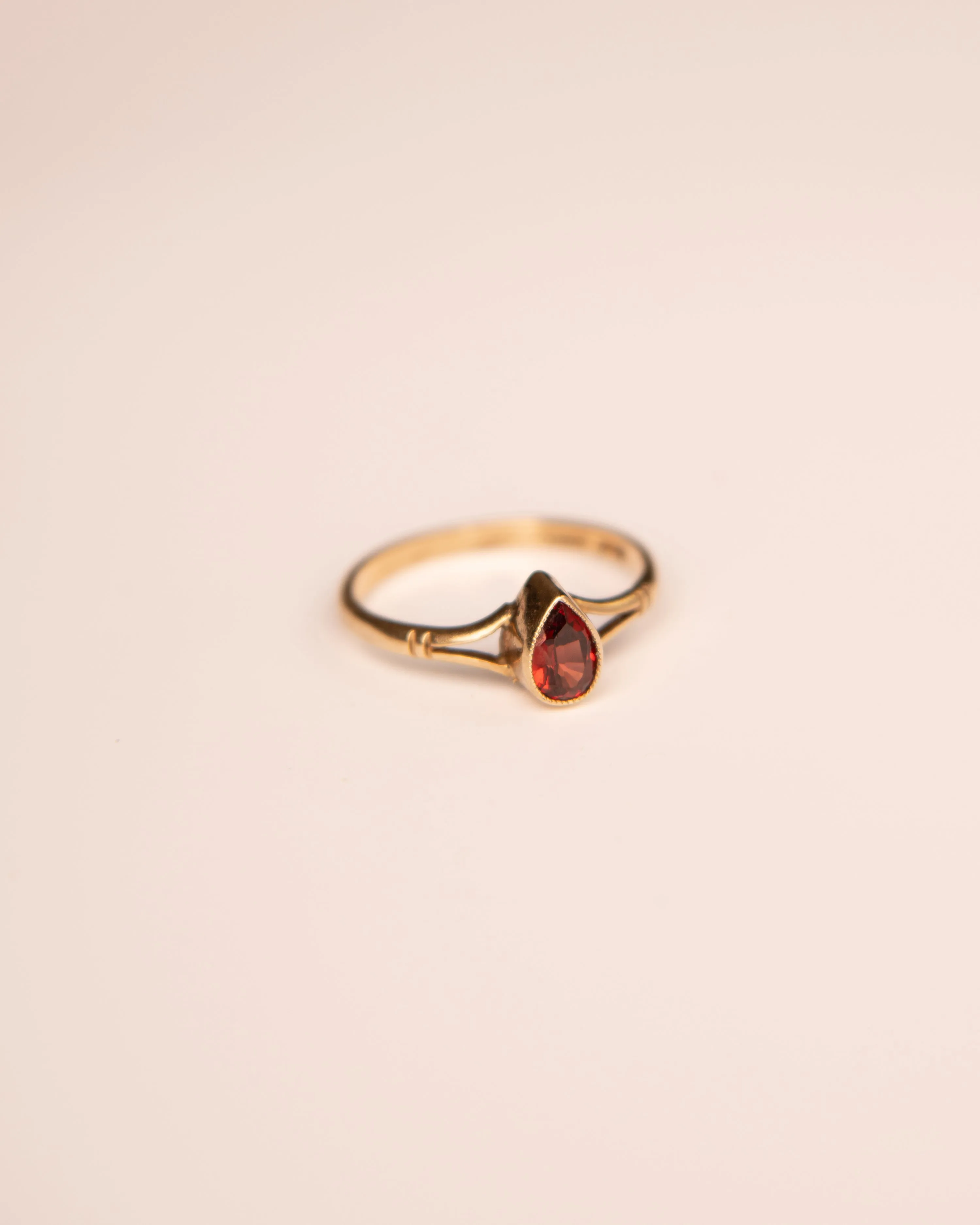 Camille 9ct Gold Vintage Garnet Ring sold by Rock n Rose product image thumbnail 3