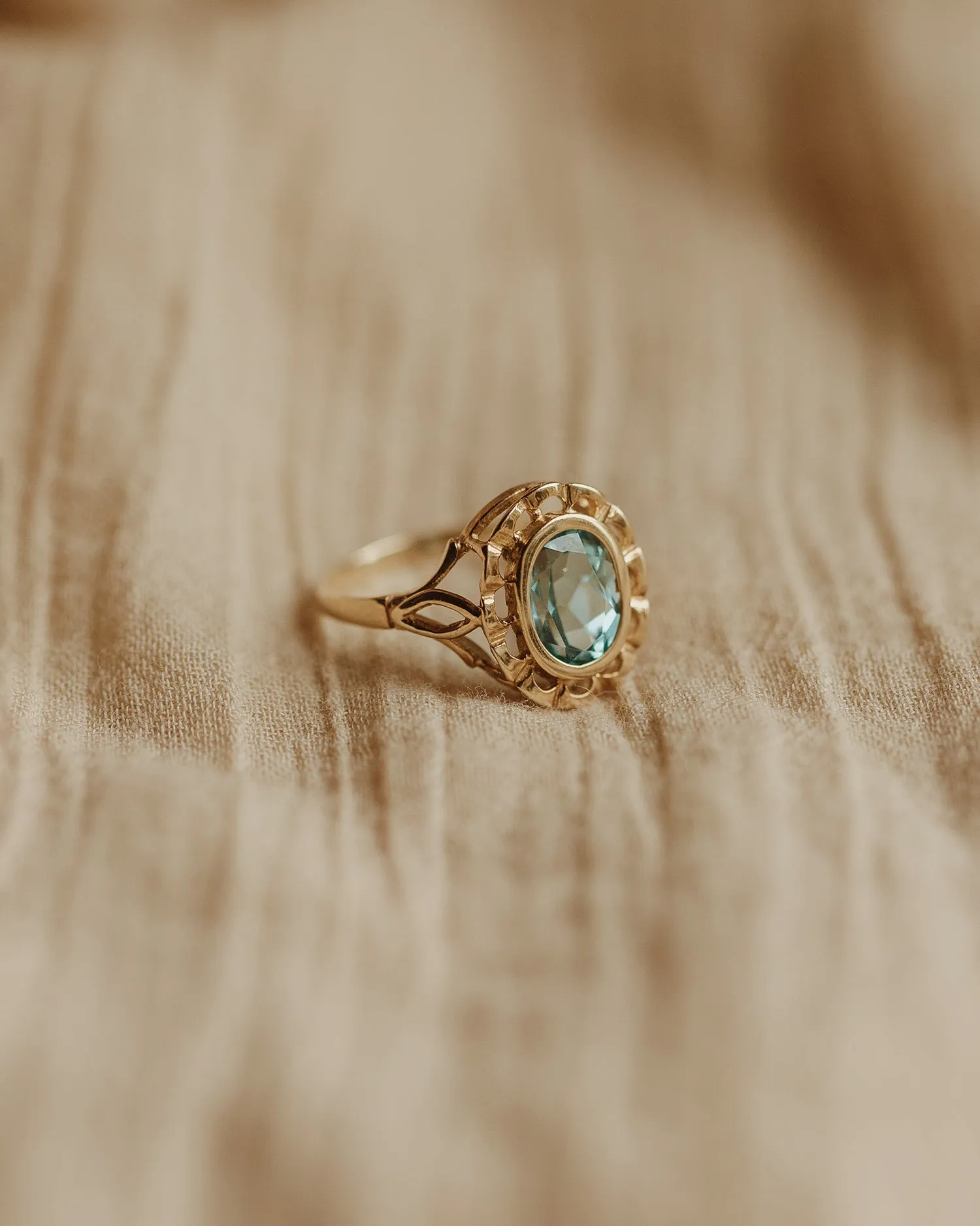 Eliza 9ct Gold Blue Topaz Ring sold by Rock n Rose product image thumbnail 3