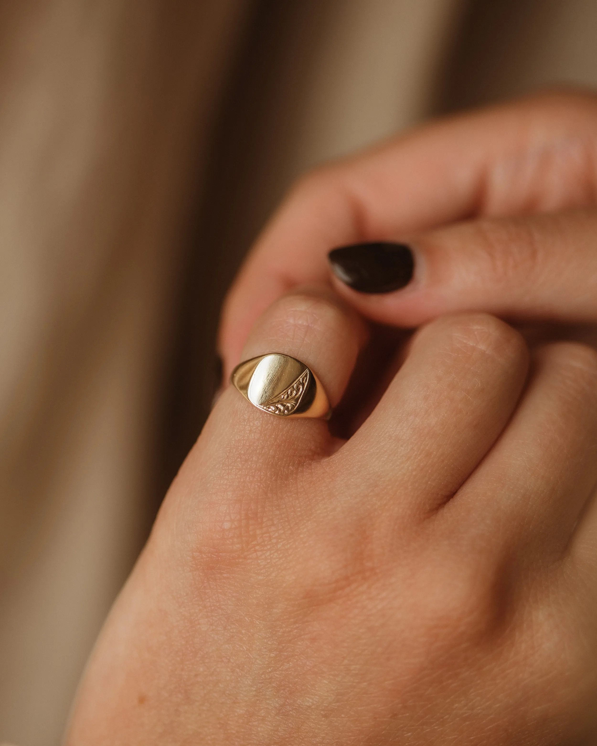 Marialice Vintage 9ct Gold Pinky Signet Ring sold by Rock n Rose product image thumbnail 2