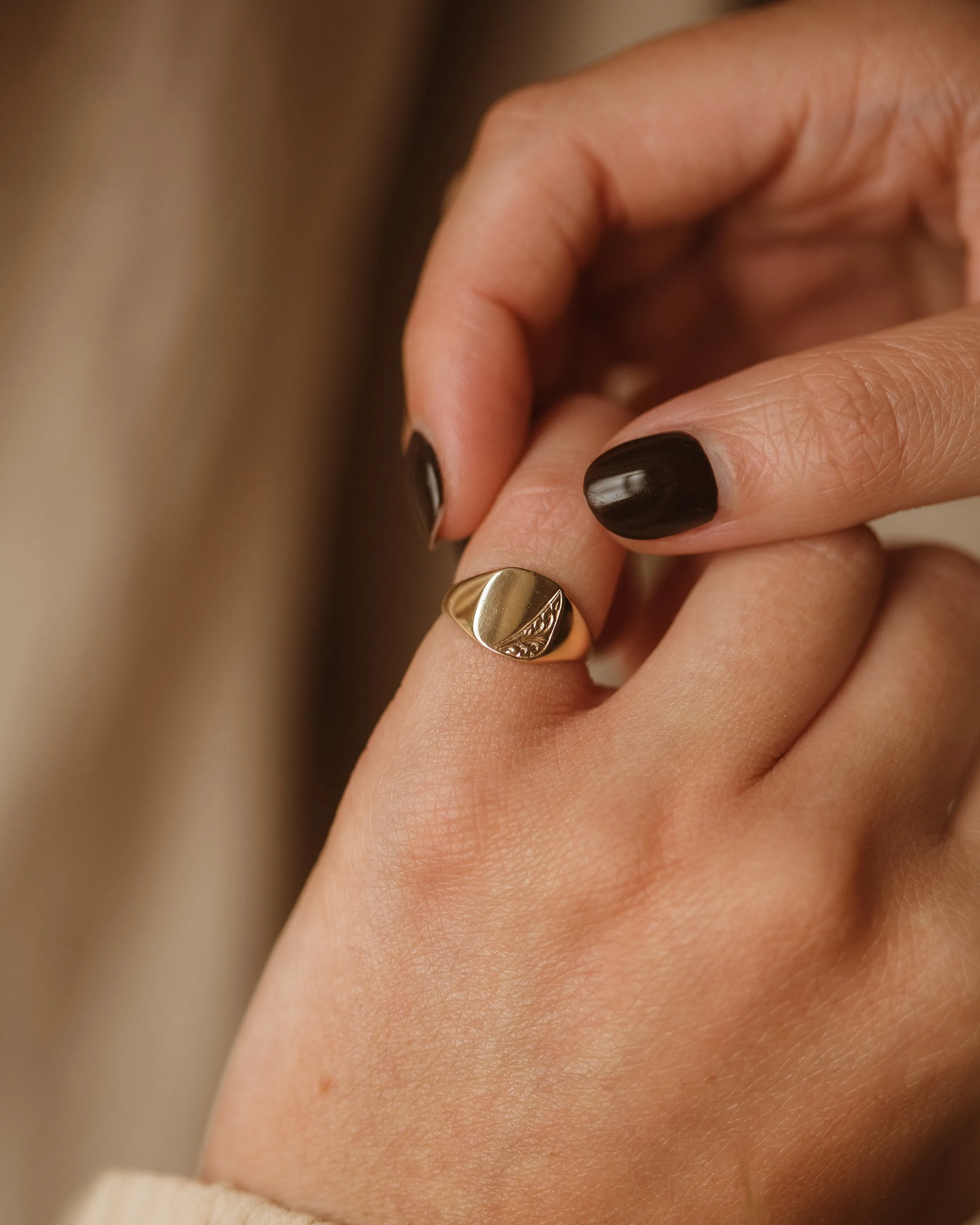 Marialice Vintage 9ct Gold Pinky Signet Ring sold by Rock n Rose product image thumbnail 5