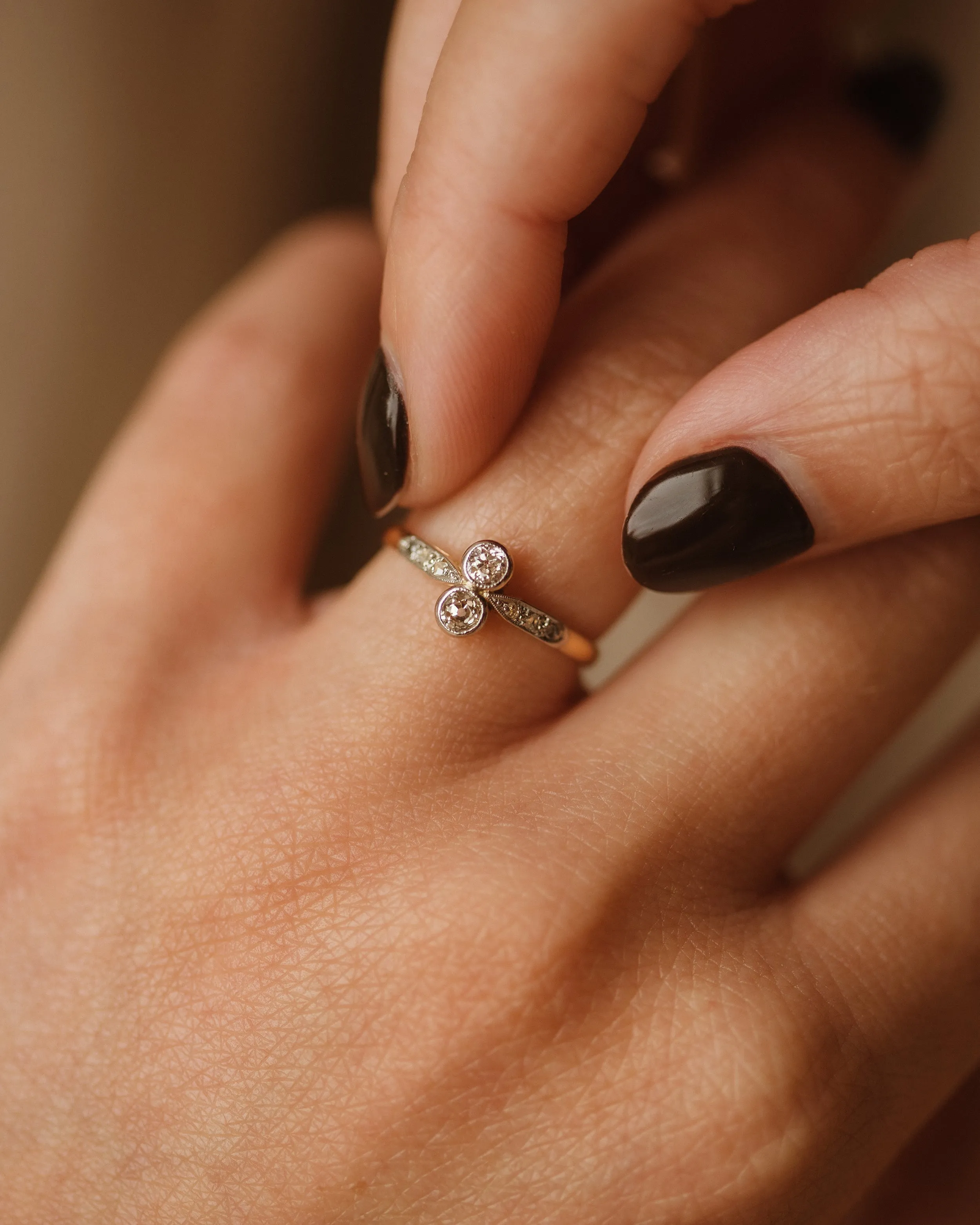 Ivy Antique 18ct Gold Old Cut Diamond Ring sold by Rock n Rose