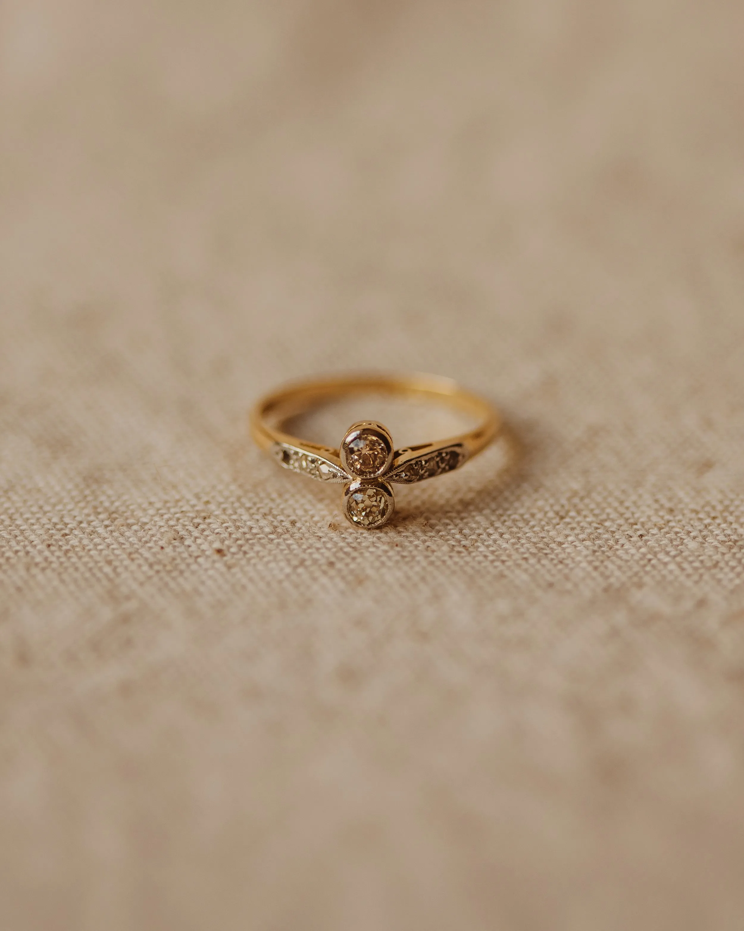 Ivy Antique 18ct Gold Old Cut Diamond Ring sold by Rock n Rose product image thumbnail 2