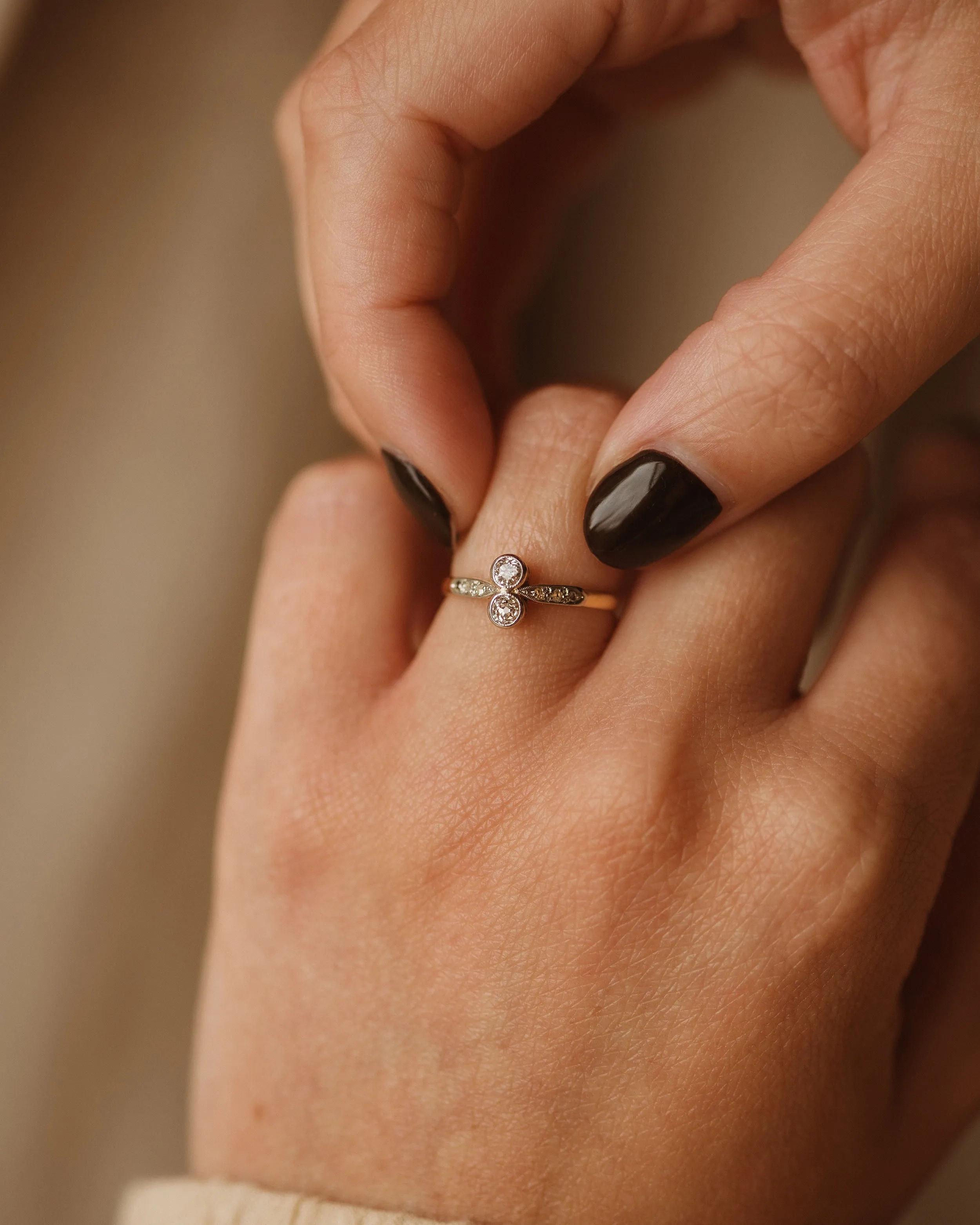 Ivy Antique 18ct Gold Old Cut Diamond Ring sold by Rock n Rose product image thumbnail 3