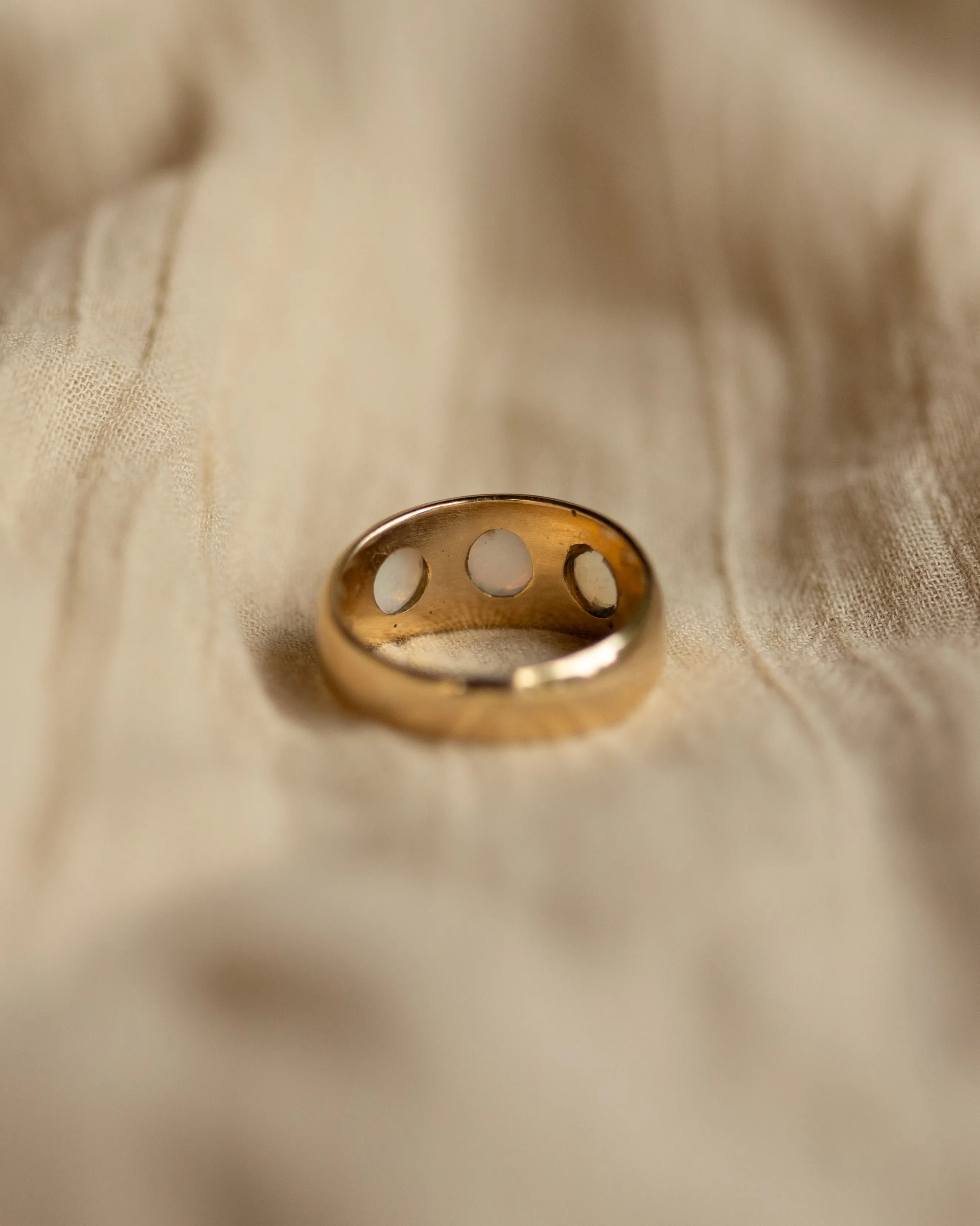Ethel Vintage 9ct Gold Opal Trilogy Ring sold by Rock n Rose product image thumbnail 5