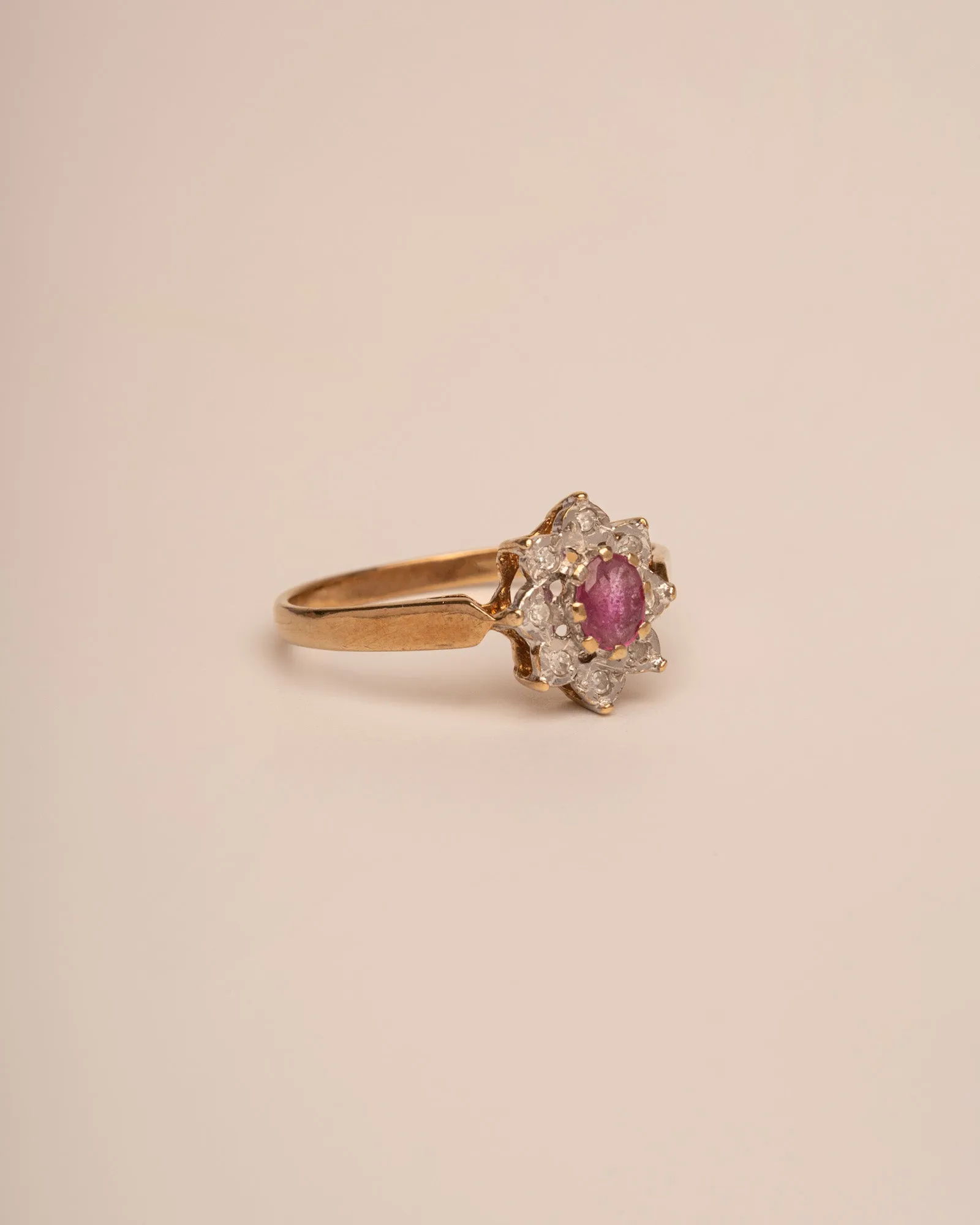 Lilibet 9ct Gold Ruby & Diamond Cluster Ring sold by Rock n Rose product image thumbnail 4