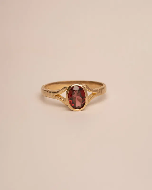 Daphne 9ct Gold Garnet Ring sold by Rock n Rose
