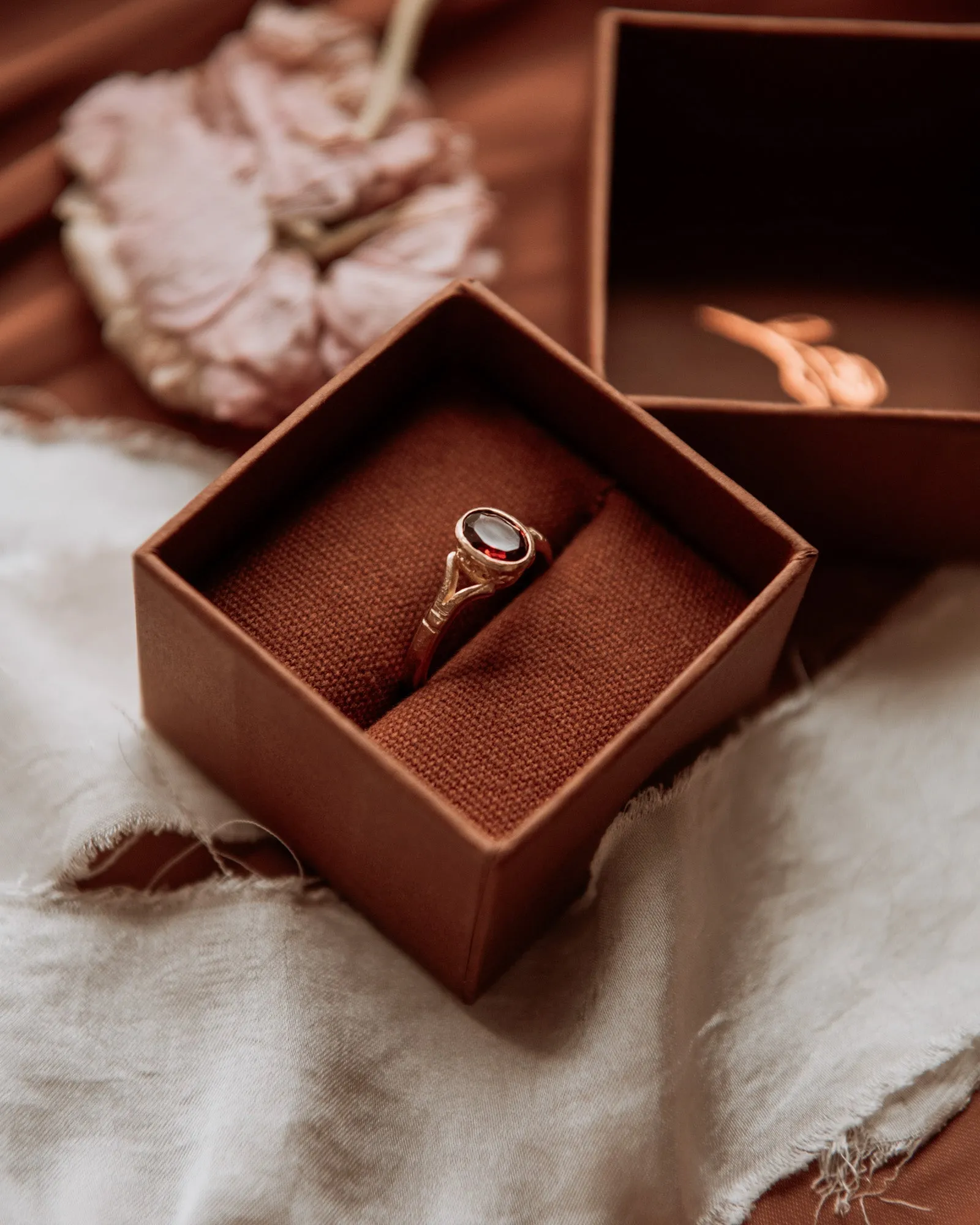 Daphne 9ct Gold Garnet Ring sold by Rock n Rose product image thumbnail 2