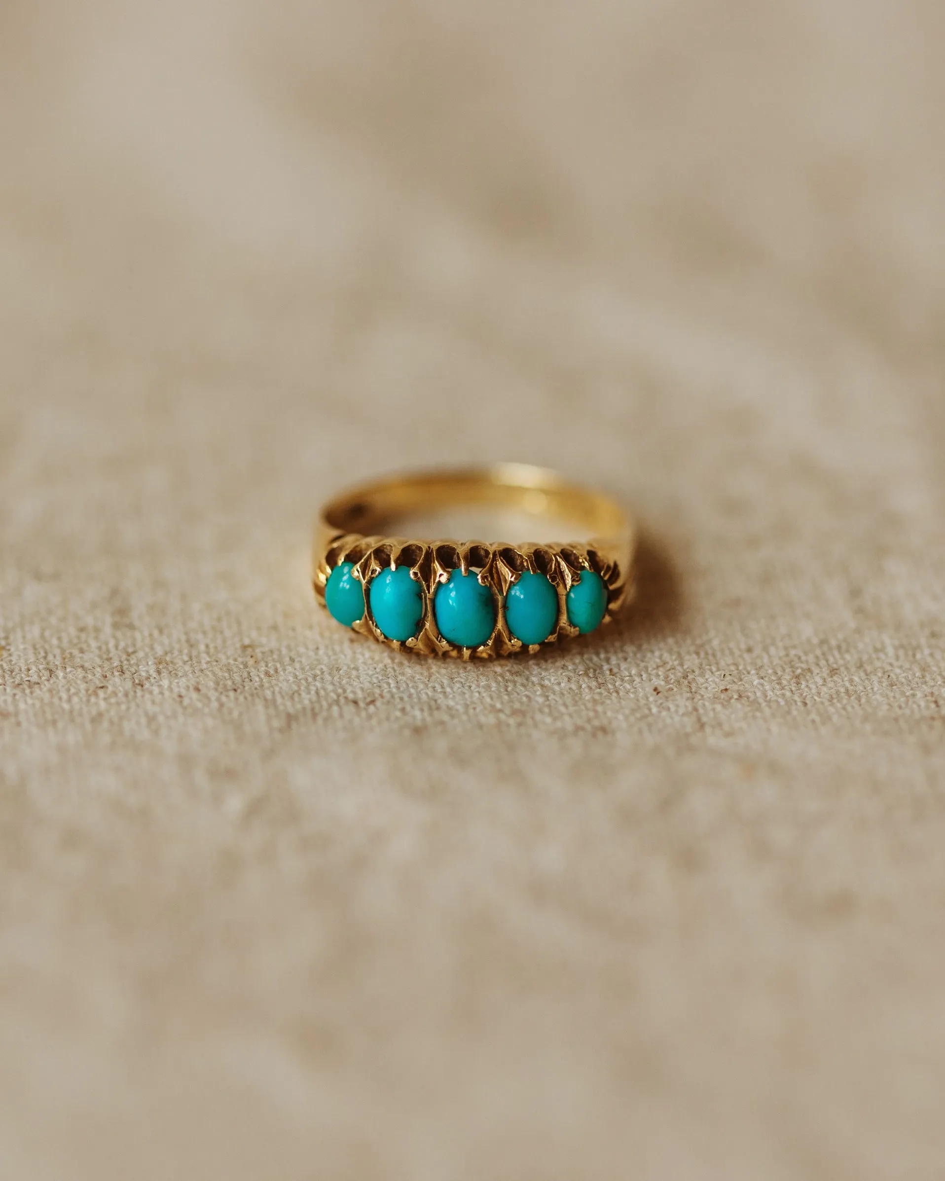 Maude 1916 18ct Gold Turquoise Ring sold by Rock n Rose product image thumbnail 2