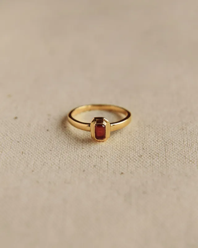 Frances Gold Vermeil Birthstone Ring - January sold by Rock n Rose