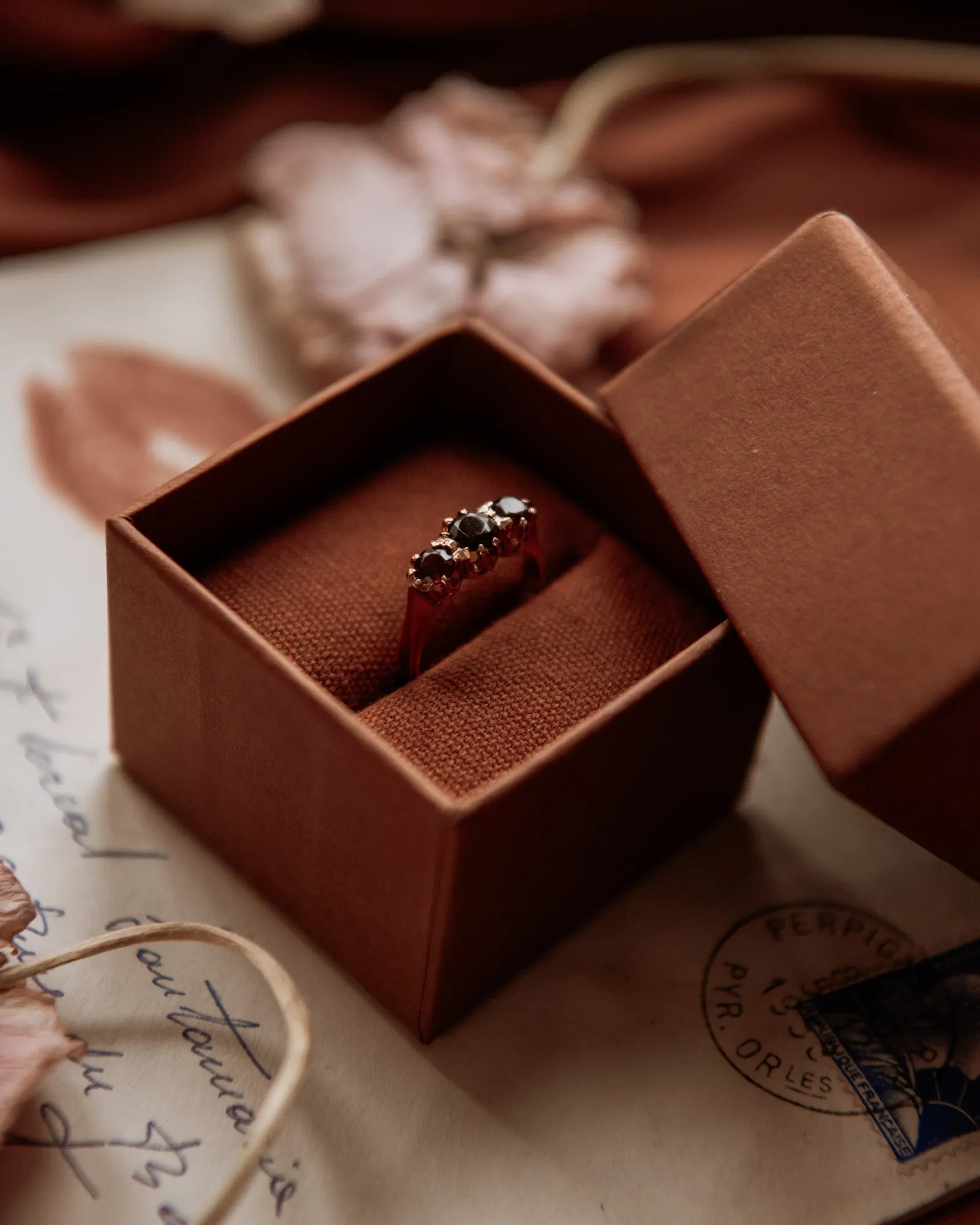 Hazel 9ct Gold Garnet Ring sold by Rock n Rose product image thumbnail 5