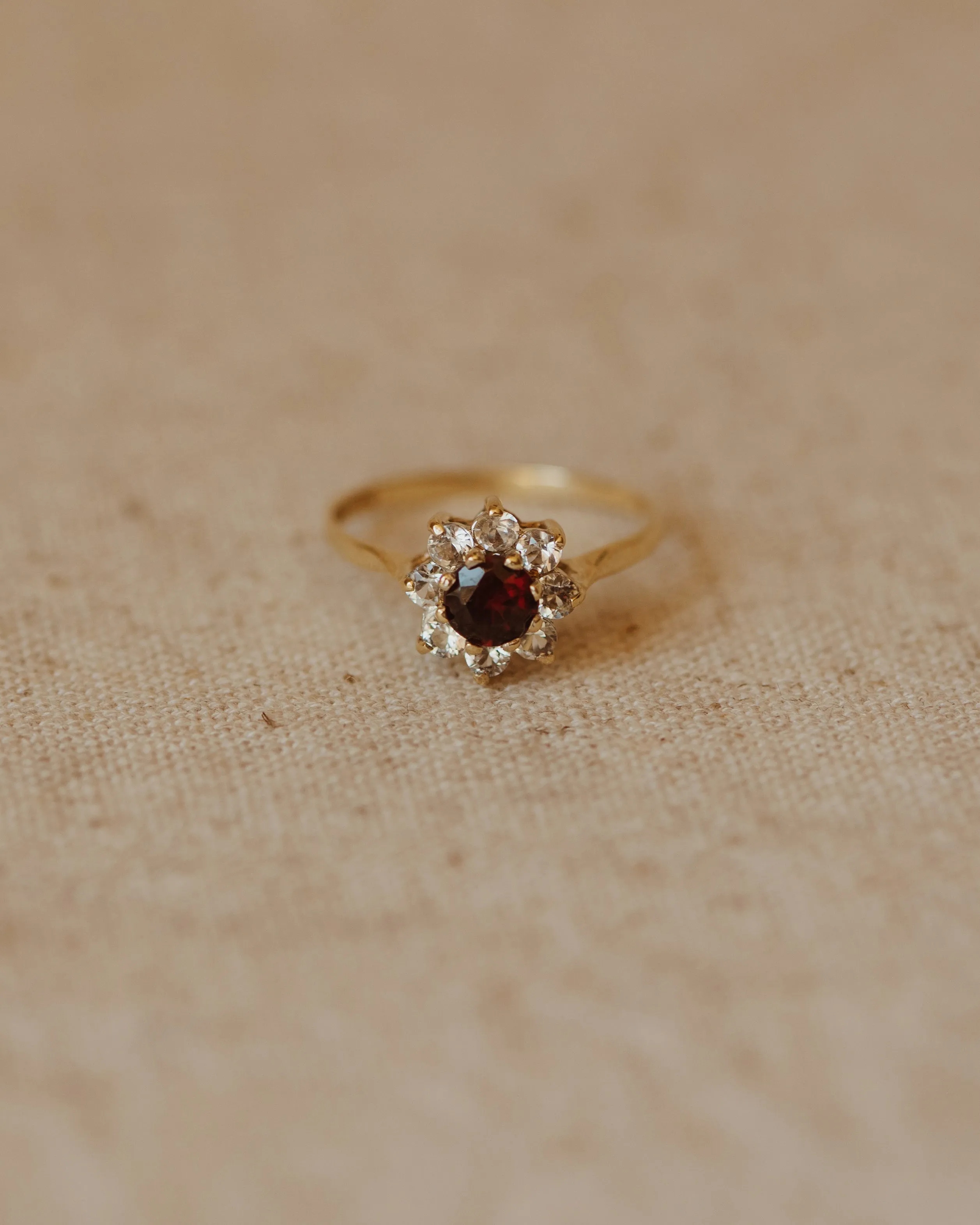 Nellie 1973 9ct Gold Garnet Cluster Ring sold by Rock n Rose product image thumbnail 2