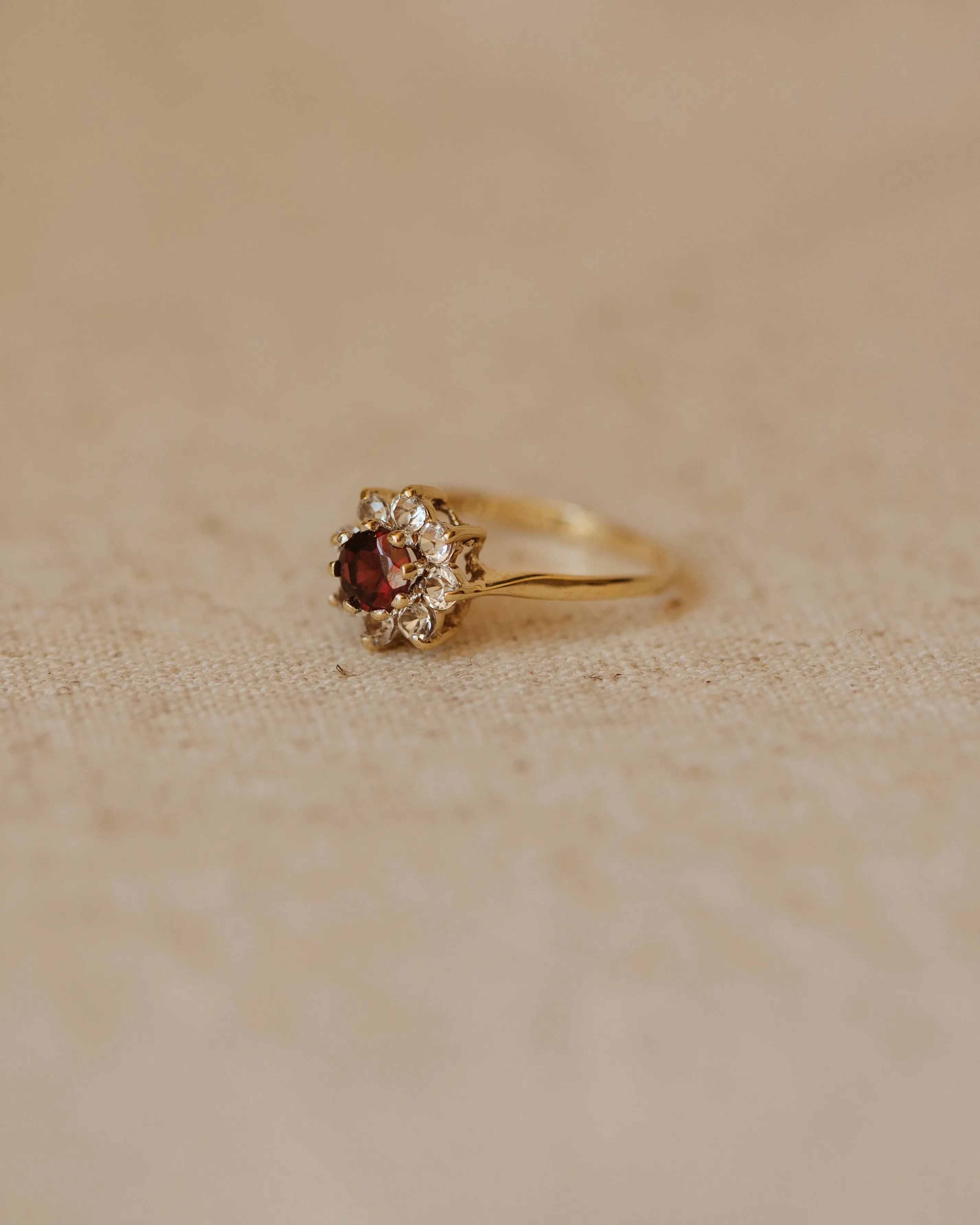 Nellie 1973 9ct Gold Garnet Cluster Ring sold by Rock n Rose product image thumbnail 3