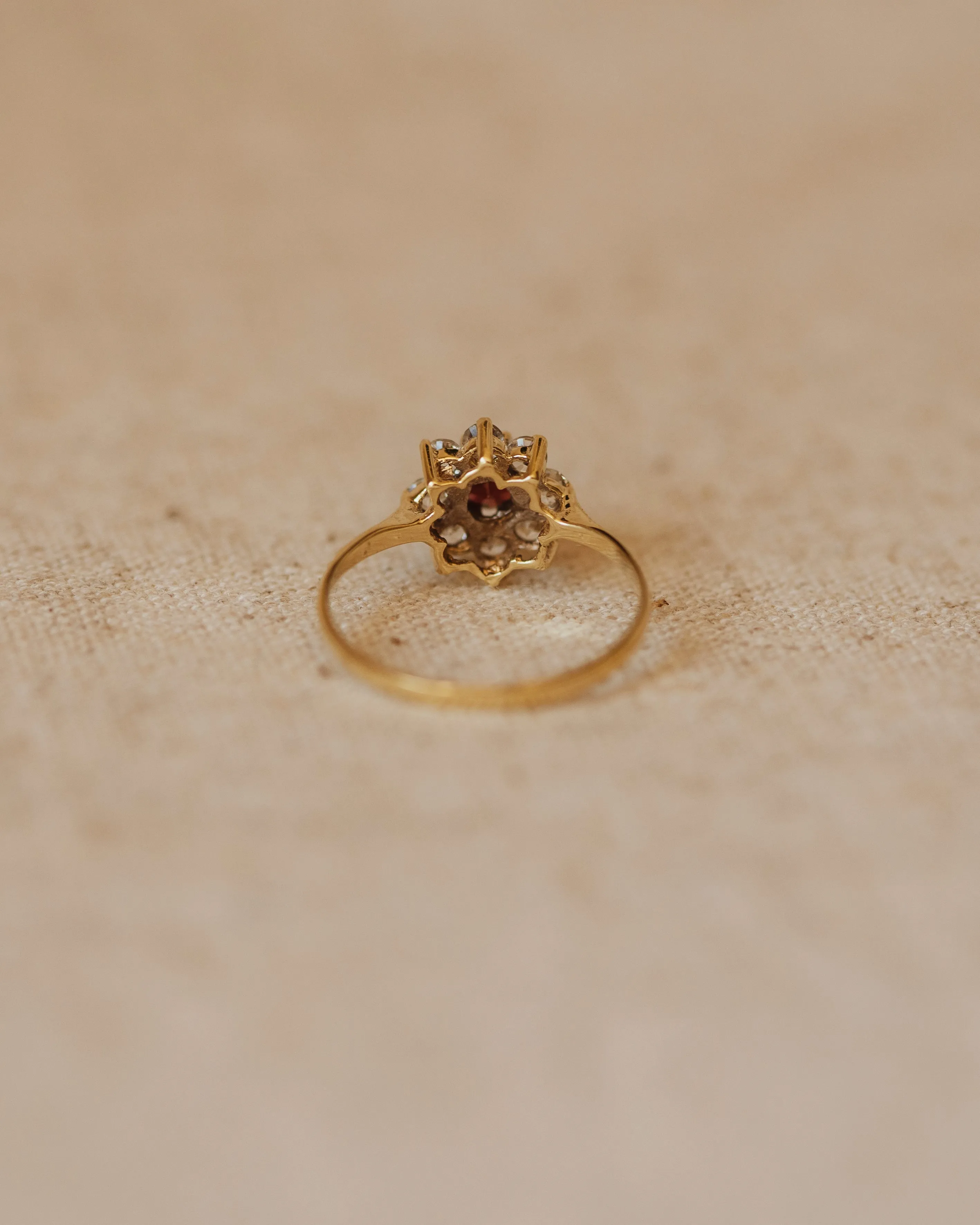 Nellie 1973 9ct Gold Garnet Cluster Ring sold by Rock n Rose product image thumbnail 4