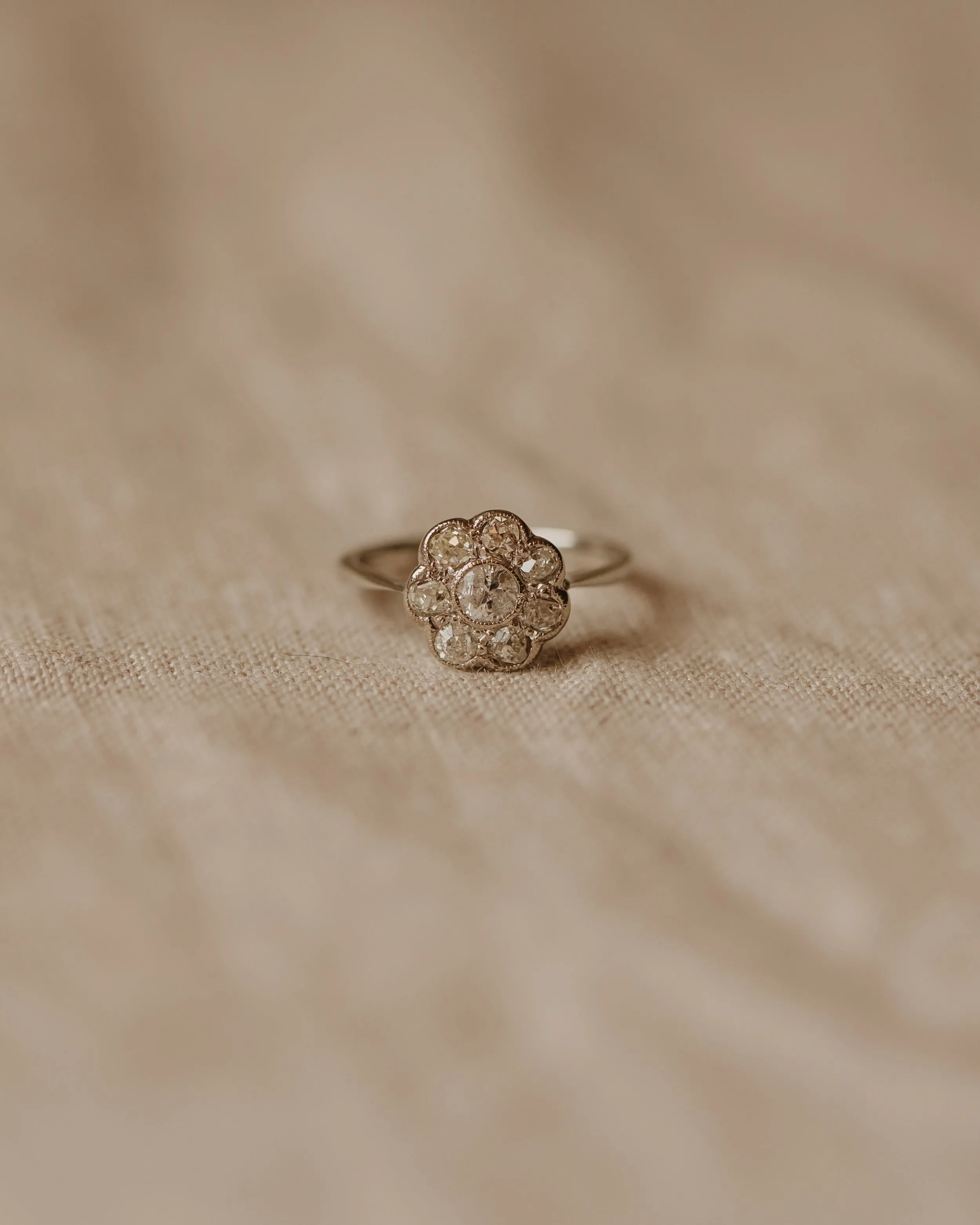 Rosanna Antique 18ct White Gold Diamond Cluster Ring sold by Rock n Rose product image thumbnail 2