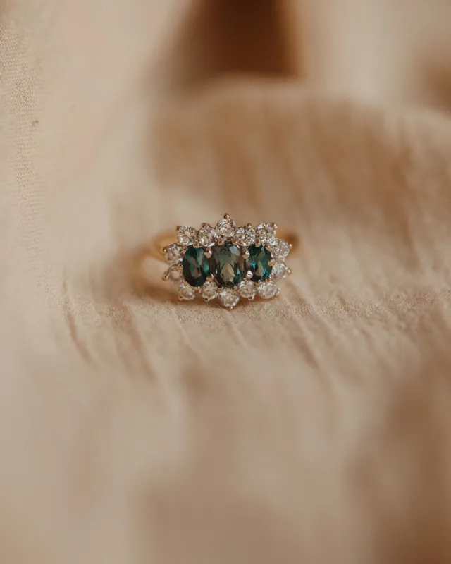 Jolene 1975 9ct Gold Vintage Blue Topaz Ring sold by Rock n Rose