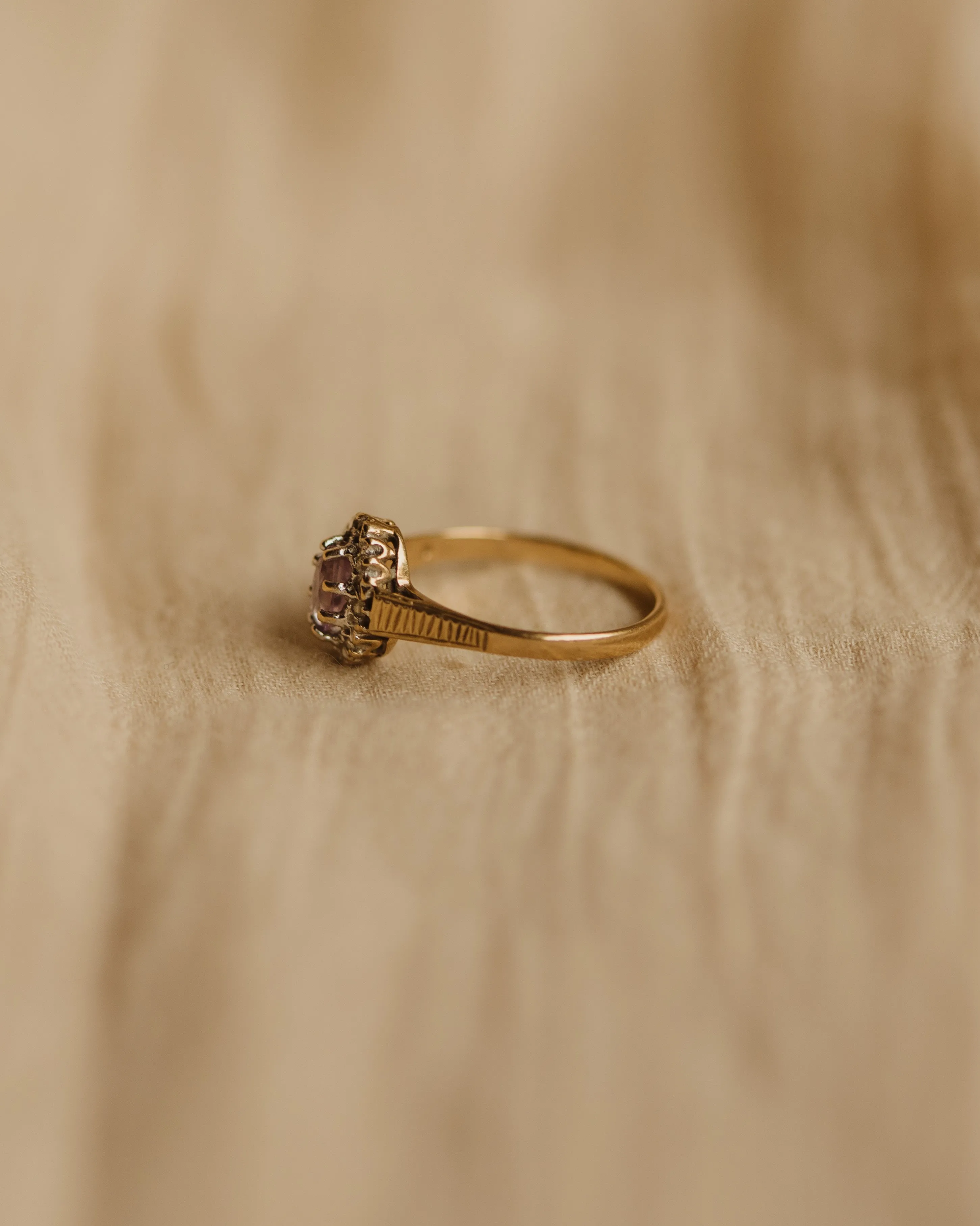 Eugenie 1978 9ct Gold Amethyst & Diamond Ring sold by Rock n Rose product image thumbnail 5
