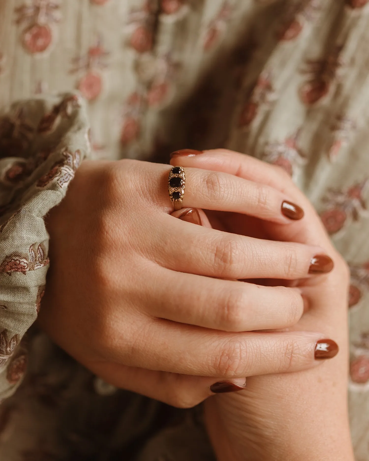 Adelaide 9ct Gold Sapphire & Diamond Ring sold by Rock n Rose