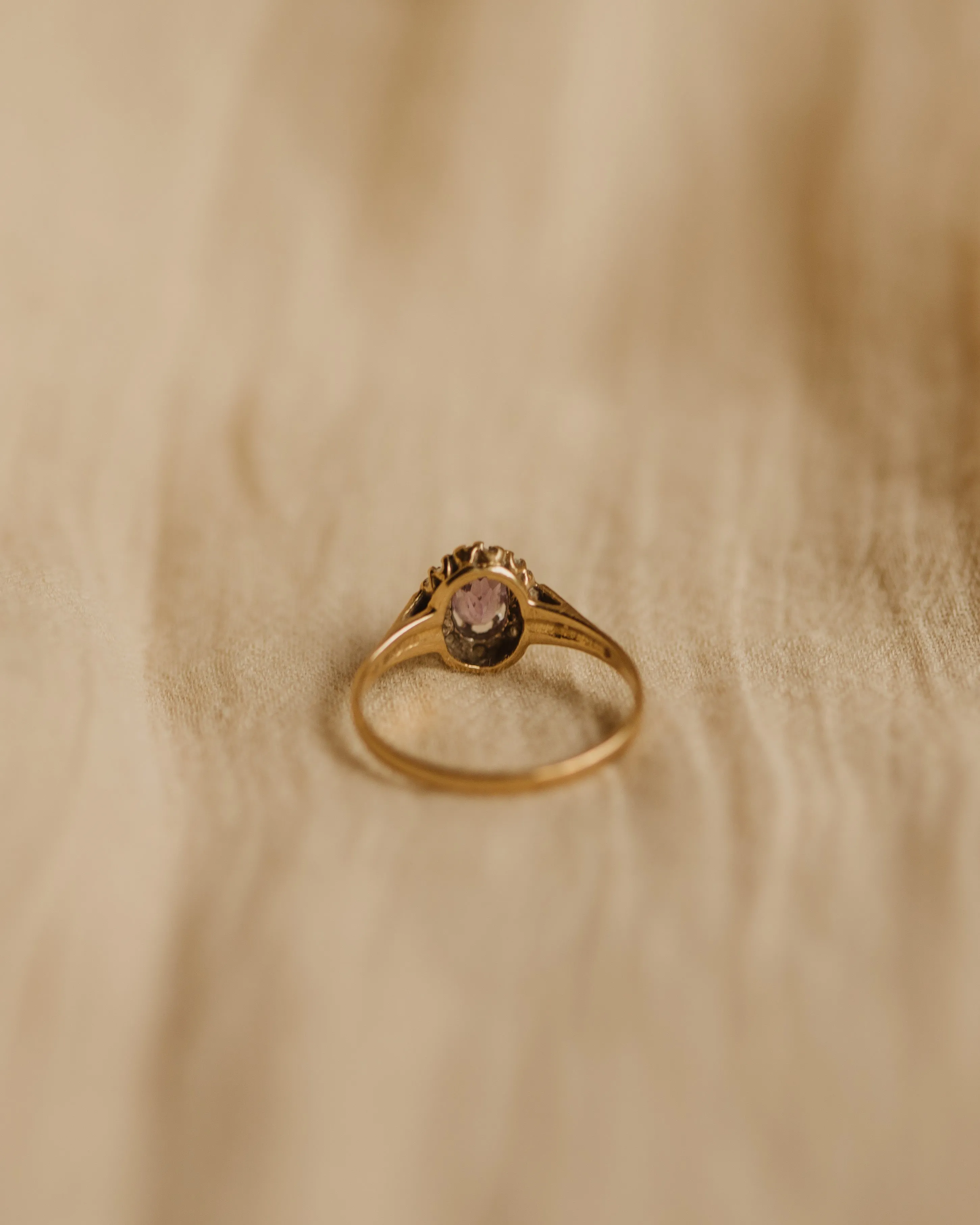 Eugenie 1978 9ct Gold Amethyst & Diamond Ring sold by Rock n Rose product image thumbnail 4