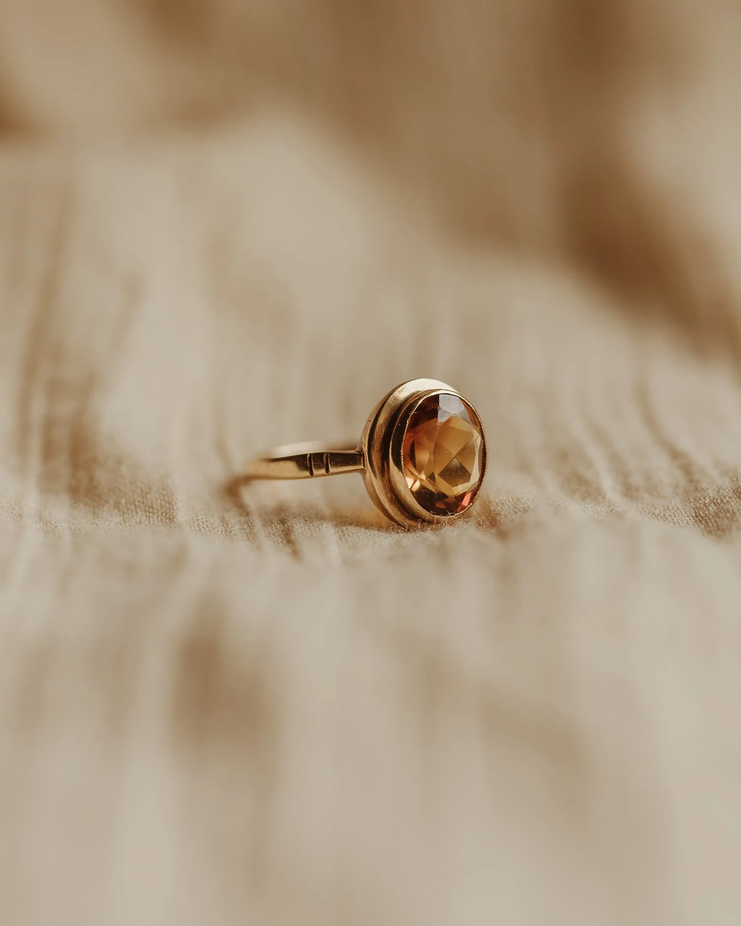 Rena 1968 9ct Gold Citrine Ring sold by Rock n Rose product image thumbnail 3