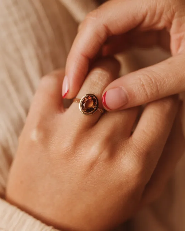 Rena 1968 9ct Gold Citrine Ring sold by Rock n Rose