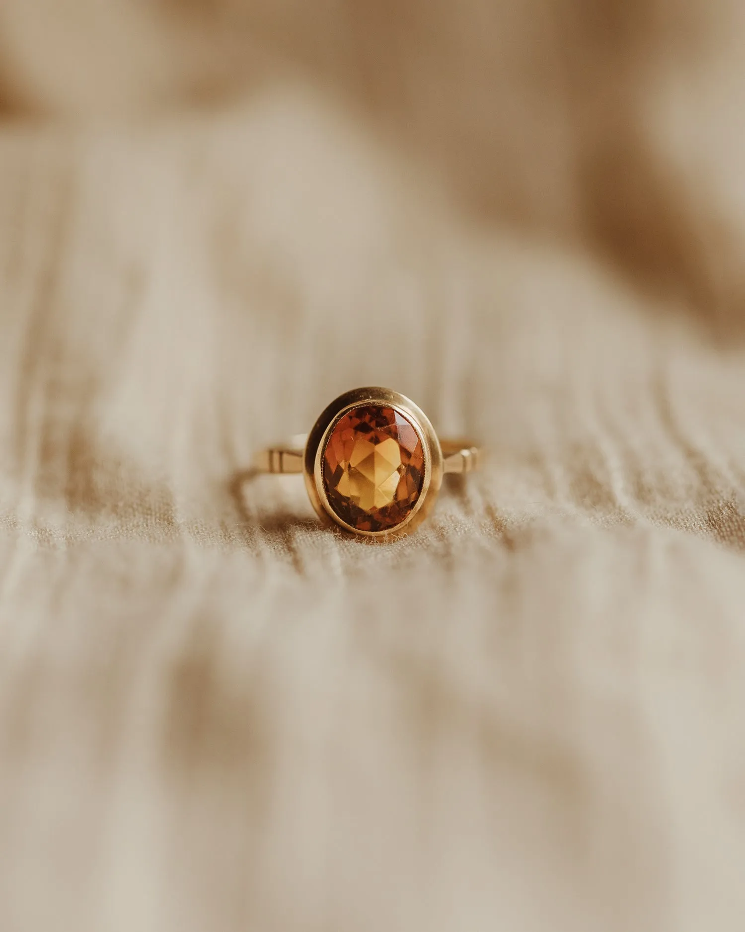 Rena 1968 9ct Gold Citrine Ring sold by Rock n Rose product image thumbnail 2