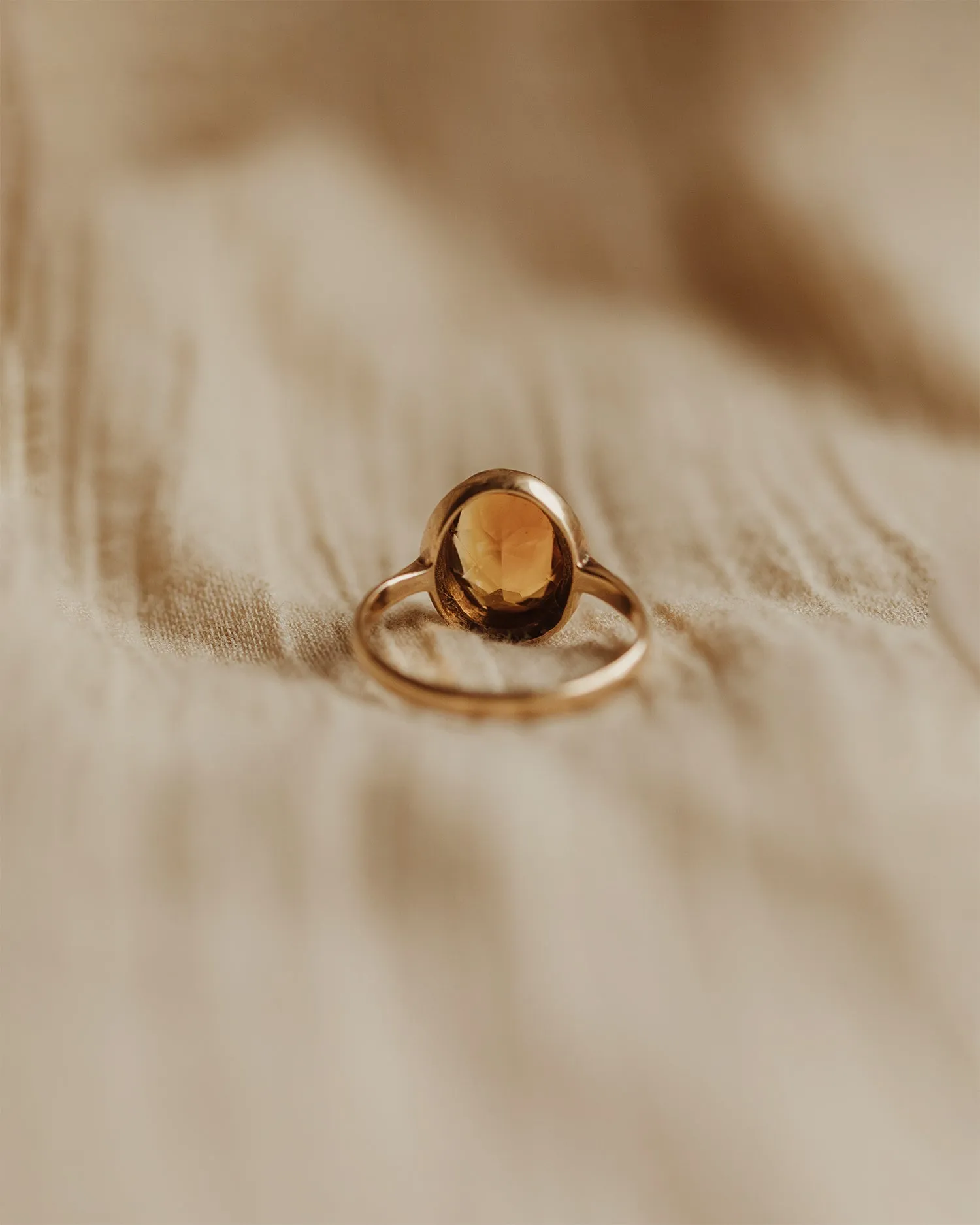 Rena 1968 9ct Gold Citrine Ring sold by Rock n Rose product image thumbnail 4