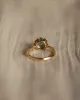 Thora Vintage 18ct Gold Blue Topaz & Diamond Cluster Flowerhead Ring sold by Rock n Rose