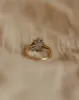 Portia 1991 Vintage 9ct Gold Blue Topaz & Diamond Cluster Ring sold by Rock n Rose