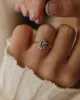 Portia 1991 Vintage 9ct Gold Blue Topaz & Diamond Cluster Ring sold by Rock n Rose