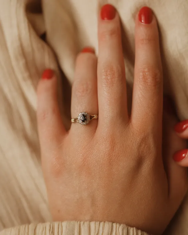 Ethel 1987 9ct Gold Sapphire & Diamond Ring sold by Rock n Rose