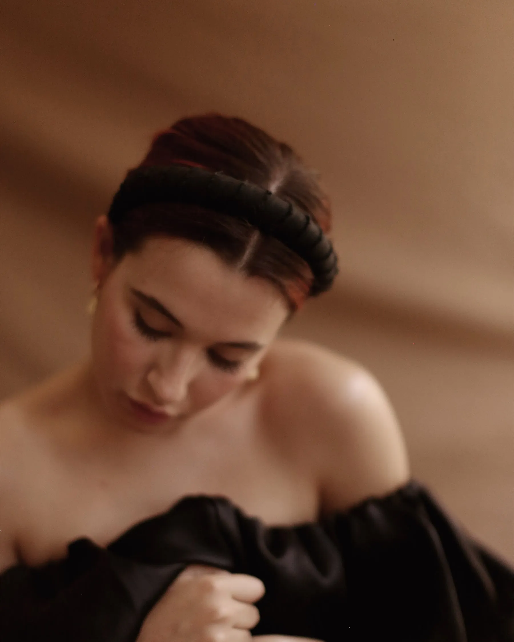 Alice Black Linen Headband sold by Rock n Rose