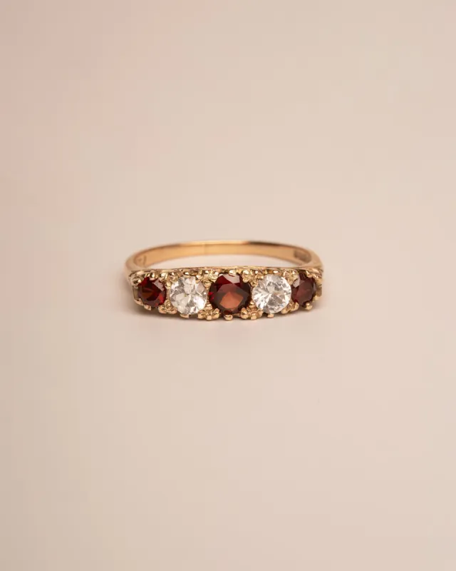 Ernestine 9ct Gold Garnet Ring sold by Rock n Rose