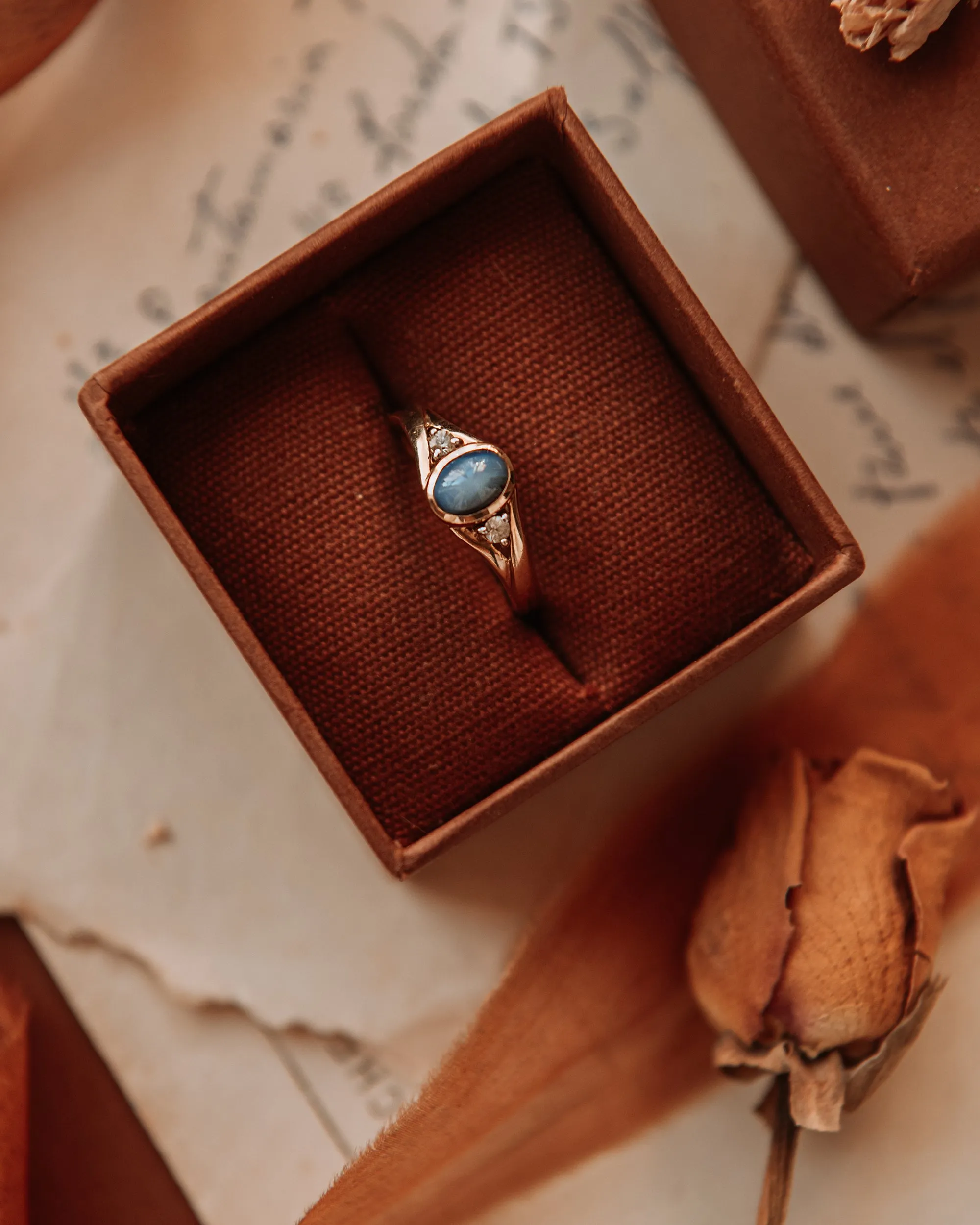 Vita 9ct Gold Star Sapphire Ring sold by Rock n Rose