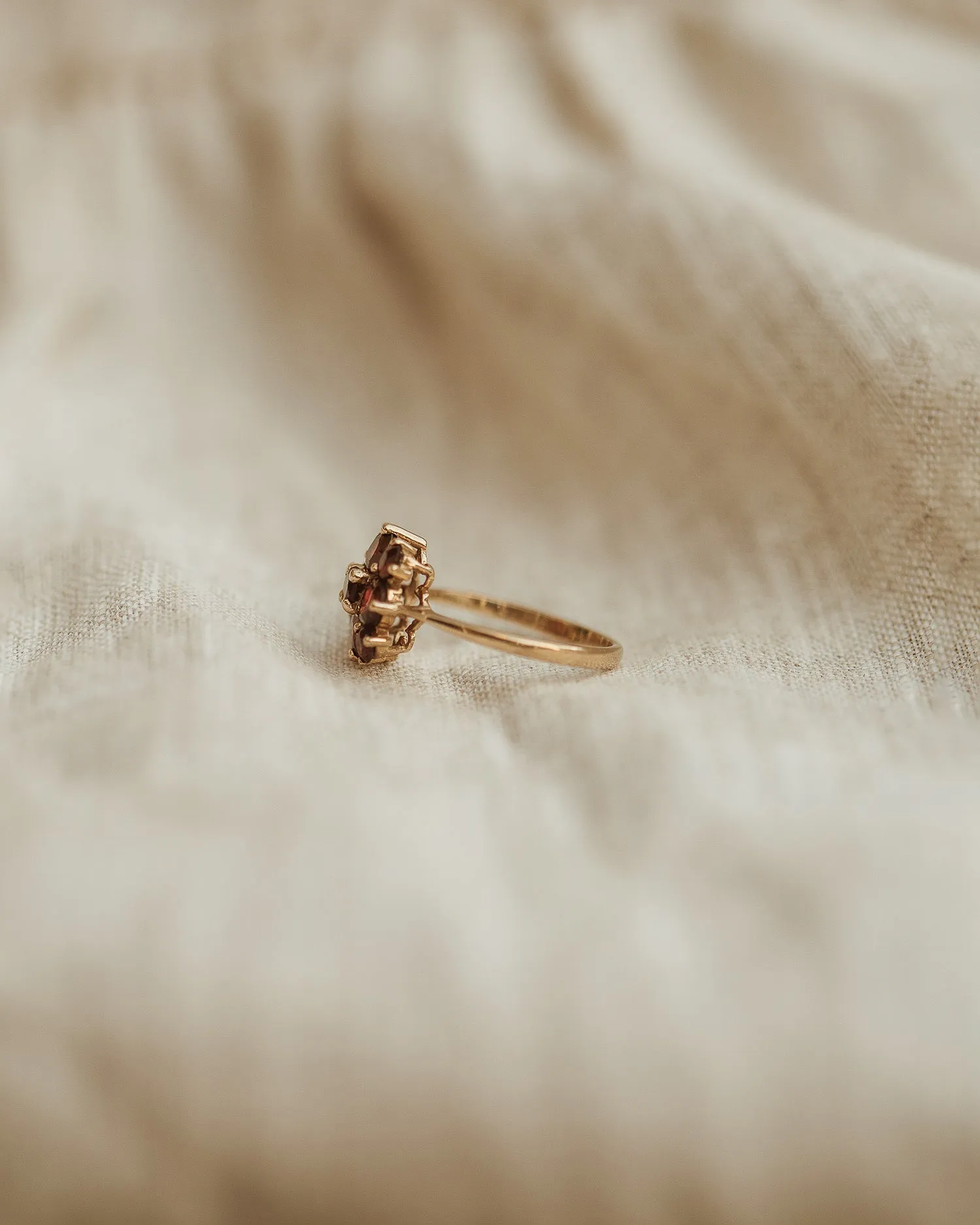 Ida 1977 9ct Gold Garnet Cluster Ring sold by Rock n Rose product image thumbnail 5